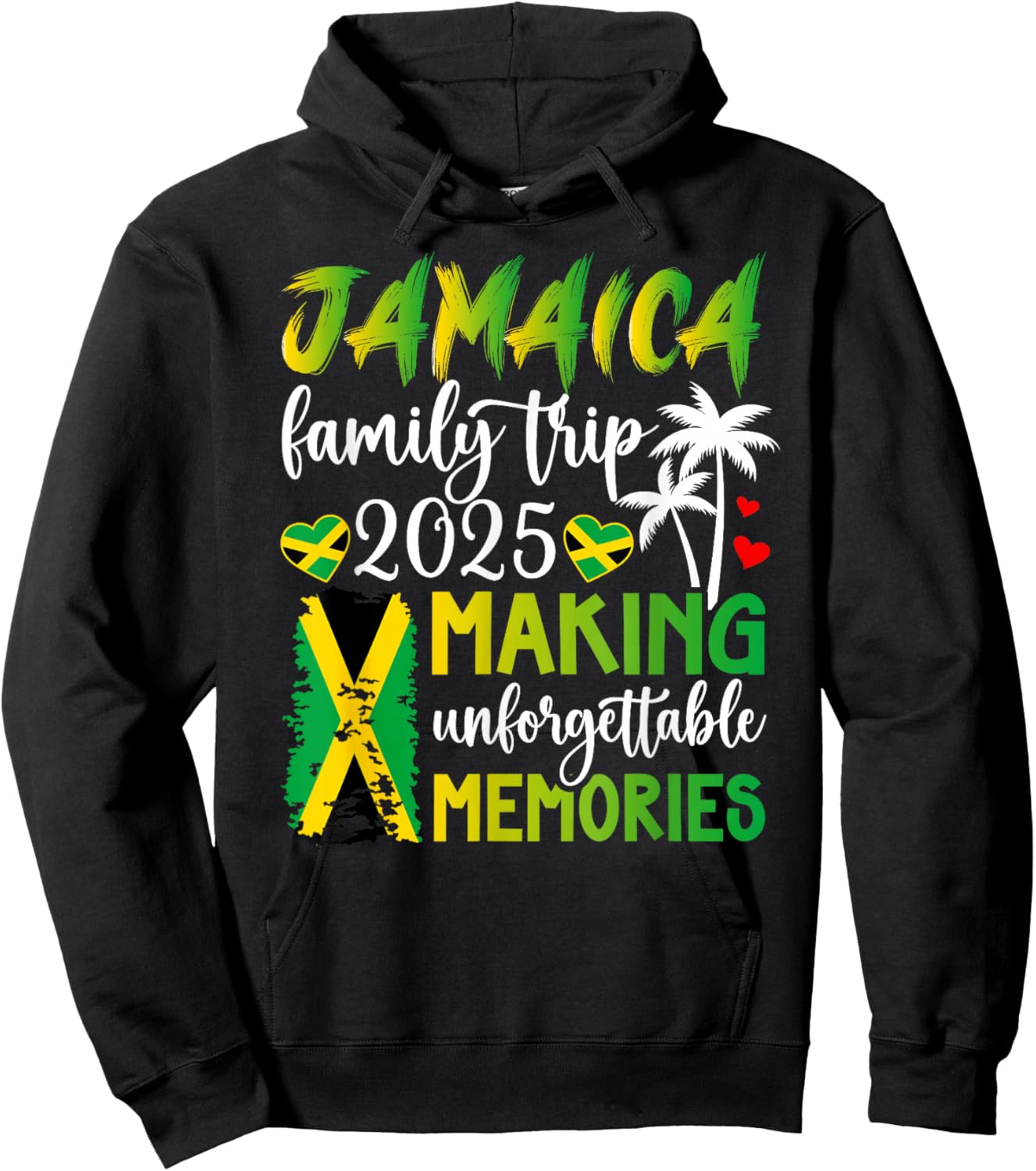 Jamaica Family Trip 2025 Making Memories Jamaica Vacation Hoodie - Hoodie | Black