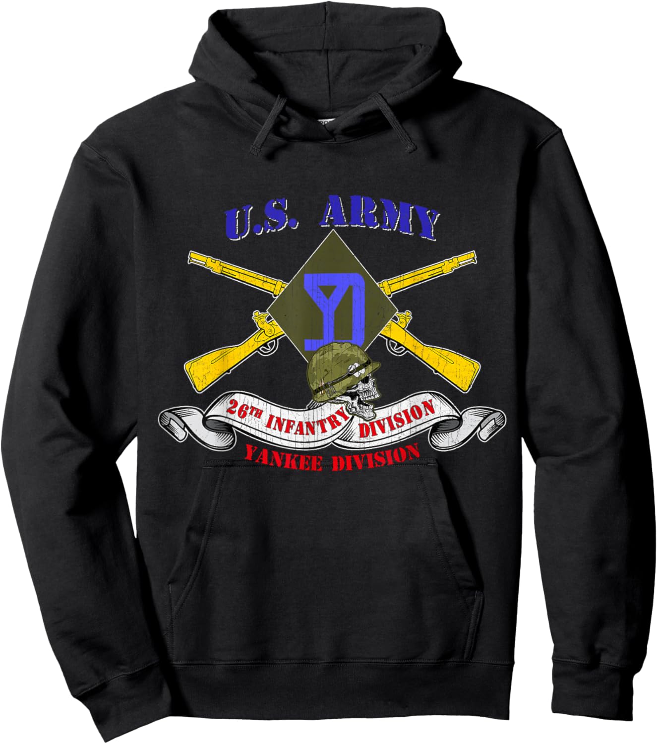 26th Infantry Division 26th ID Veteran Yankee Division Gifts Hoodie - Hoodie | Black