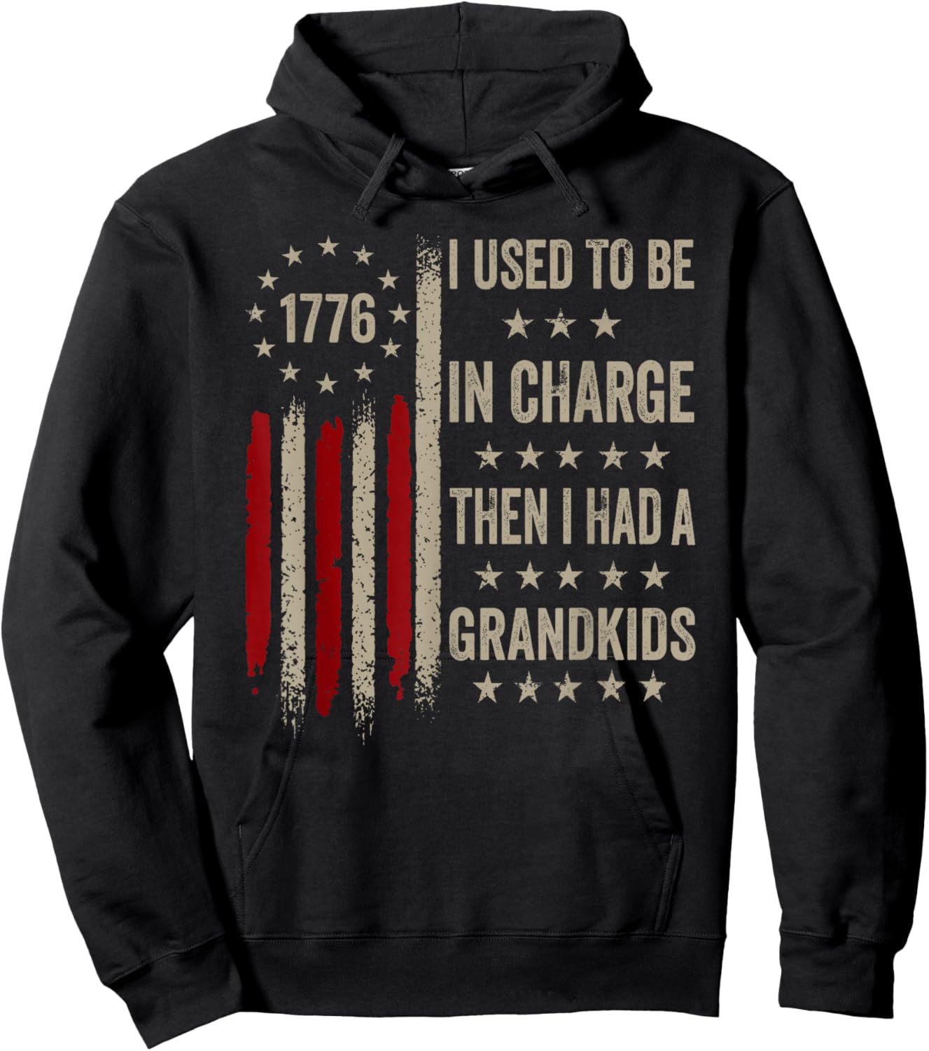 I Used to Be in Charge Then I Had A Grandkids Funny Hoodie - Hoodie | Black
