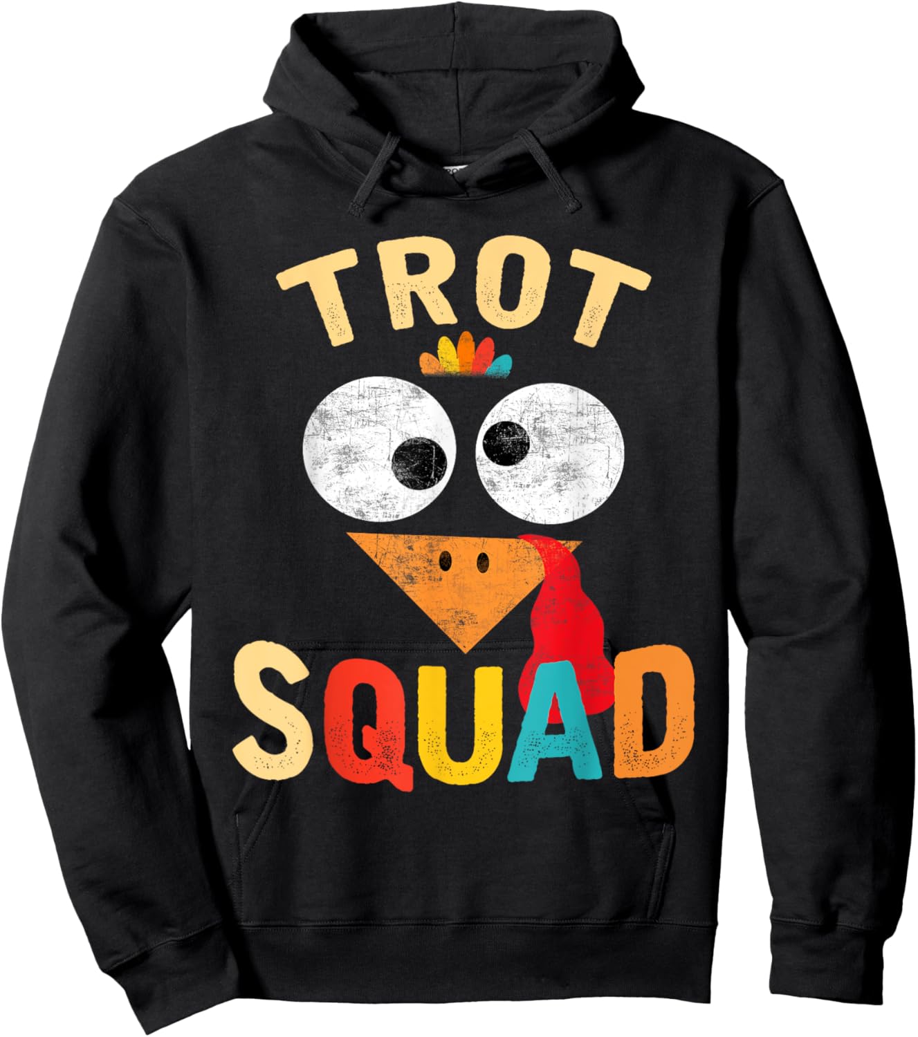 Thanksgiving Turkey Trot Squad 2025 Trot Race Women Men Kids Hoodie - Hoodie | Black