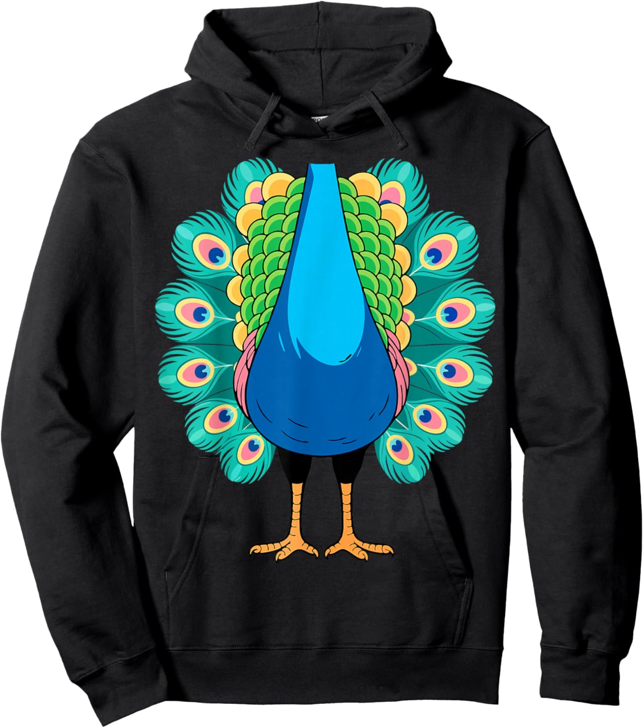Peacock Shirt Adult Kids Men Women Peacock Costume Hoodie - Hoodie | Black
