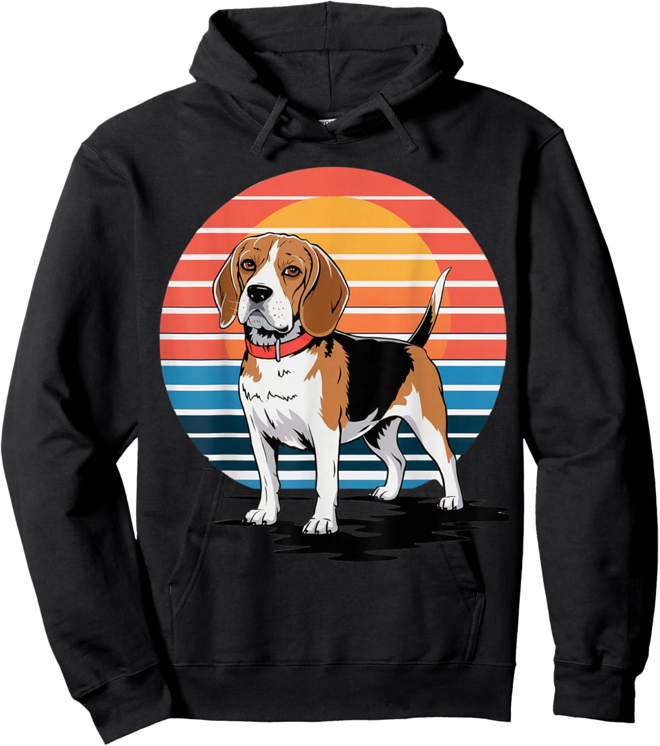 Retro Beagle Vintage Dog Lover Gifts Women Kids Hoodie - Hoodie | Black