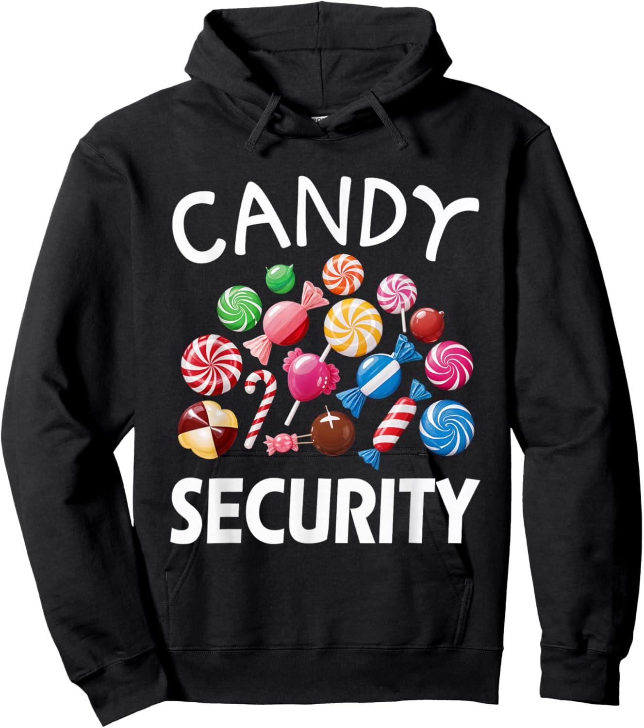 Candy Security Candy Lover Treats Sweets Fun Hoodie - Hoodie | Black