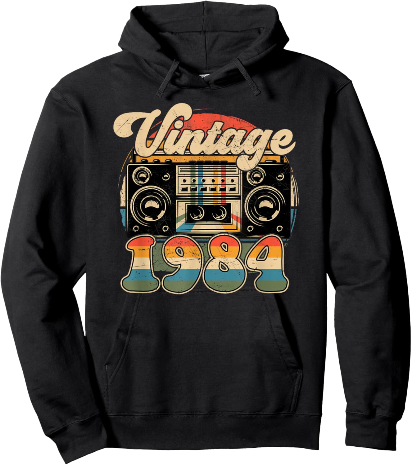 42th Birthday Retro Vintage 1984 Men Women Hoodie - Hoodie | Black