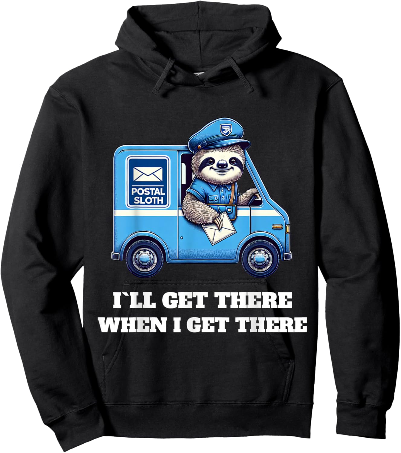 Postal Worker Funny Delivery Mailman Hoodie - Hoodie | Black