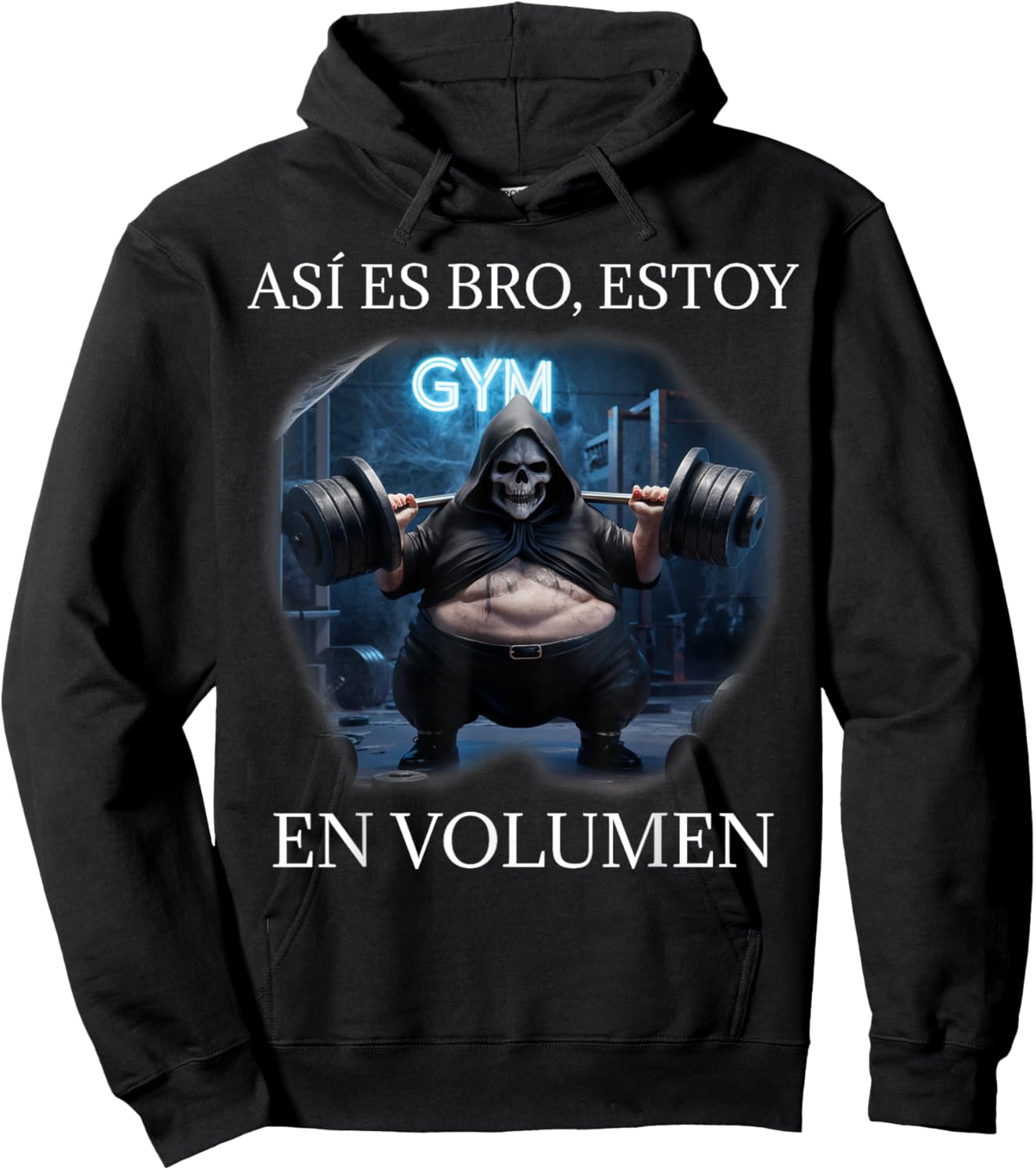Asi es bro estoy en volumen: Calacas chidas gym Hoodie - Hoodie | Black