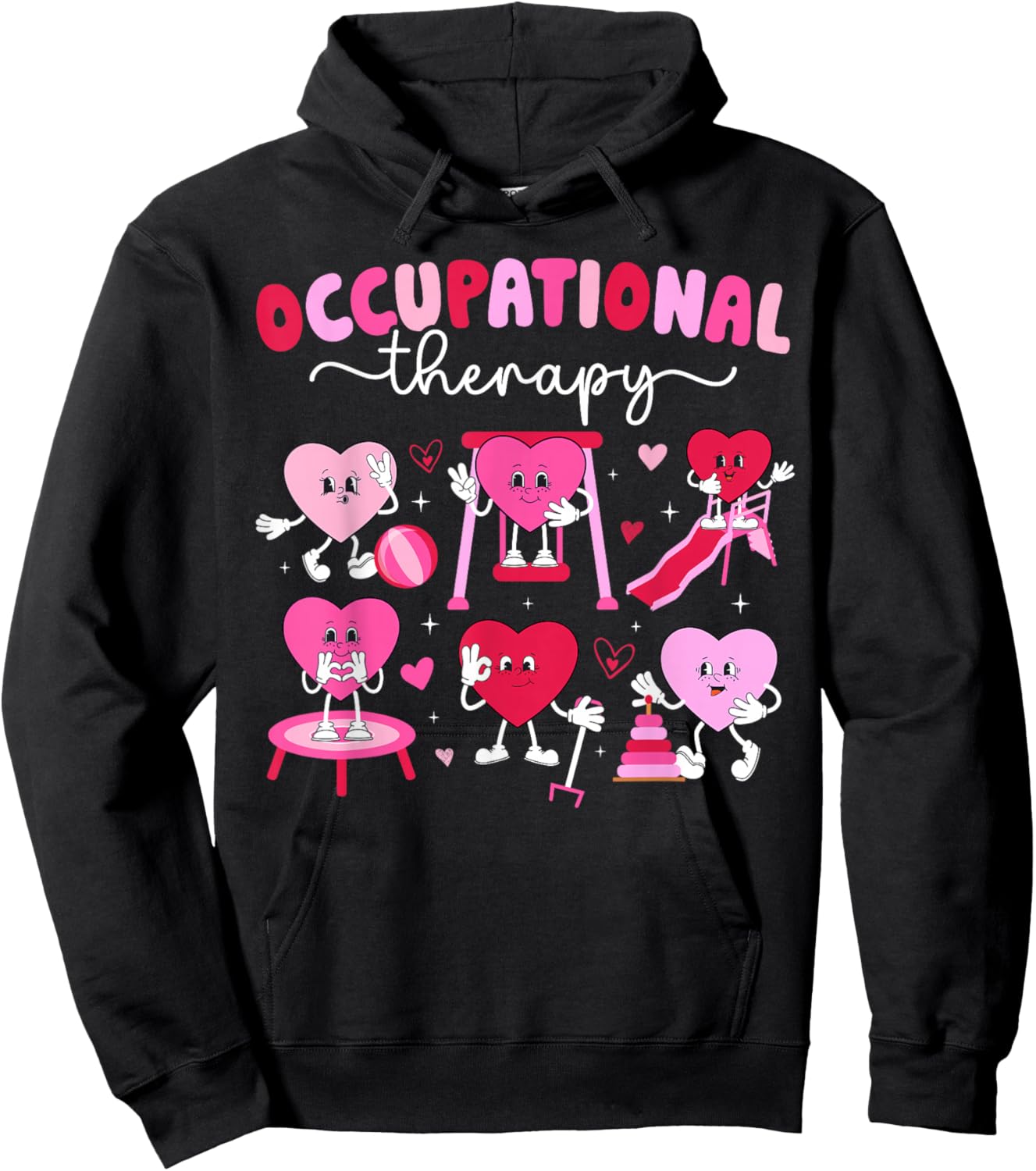 Valentines Day Women's Valentine Themed Black Modern Classic Round Neck Short Sleeve , Small Hoodie - Hoodie | Black