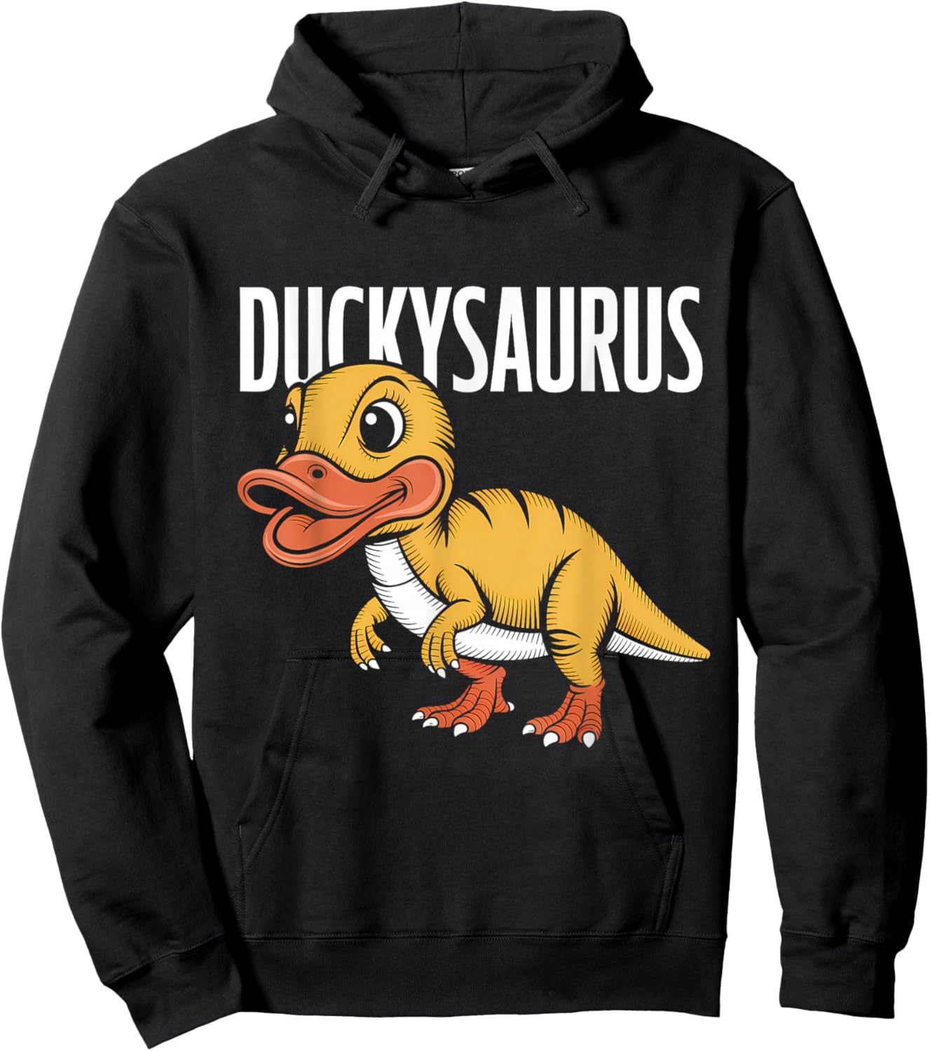 Rubber Duck Dinosaur Duck Dino T-Rex Funny Rubber Duck Hoodie - Hoodie | Black