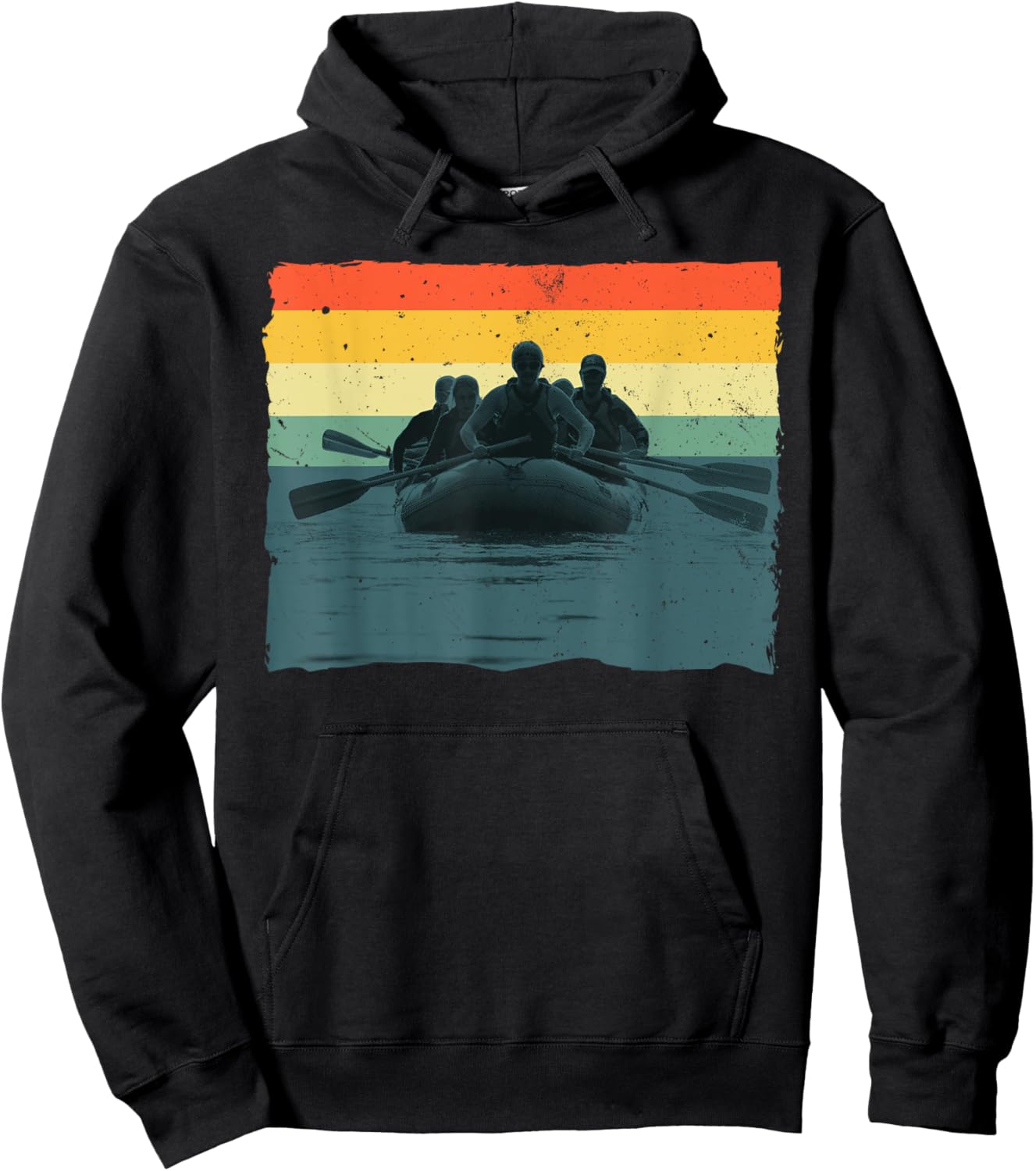 Cool Rafting Art Women White Water Rafting Lover Hoodie - Hoodie | Black
