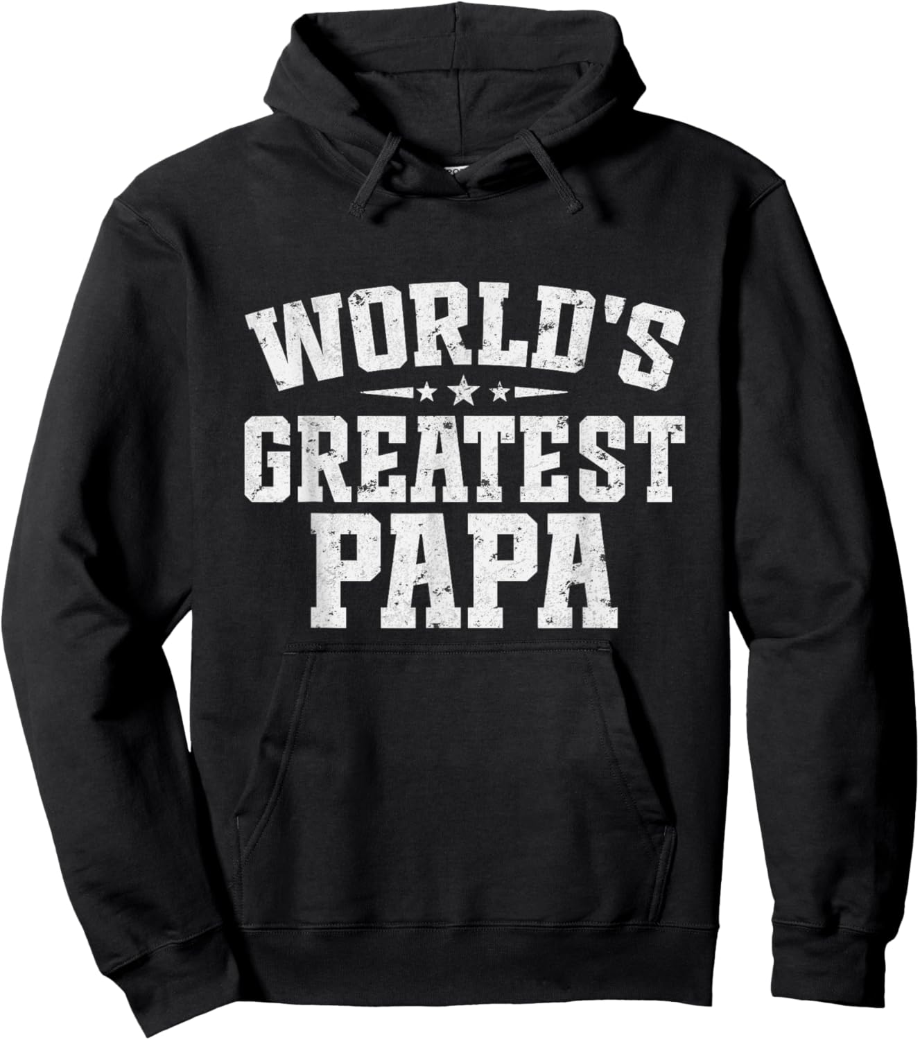 World's Greatest Papa Vintage Father's Day Dad Grandpa Men Hoodie - Hoodie | Black