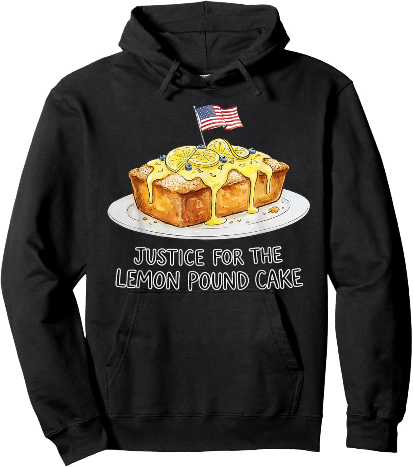 V2 Lemon Pound Cake Justice for Afroma Funny Men Women Youth Hoodie - Hoodie | Black