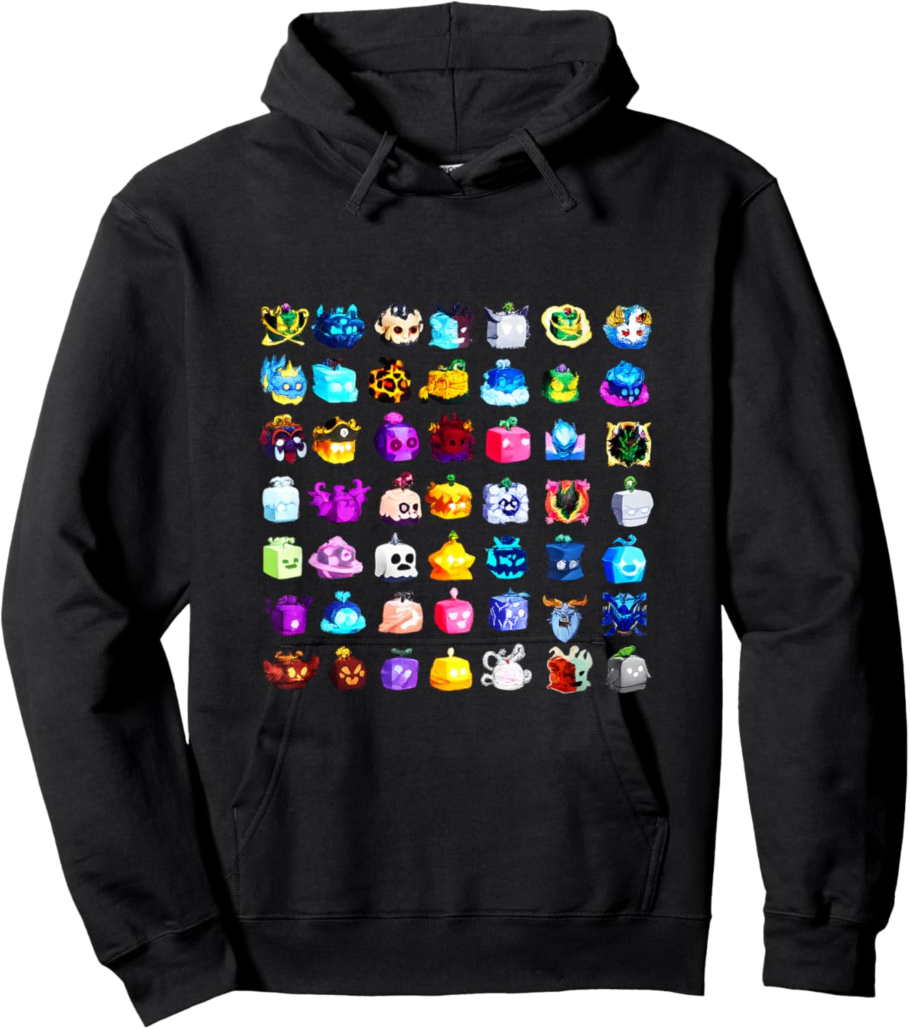Blox Fruits All Fruits Hoodie - Hoodie | Black