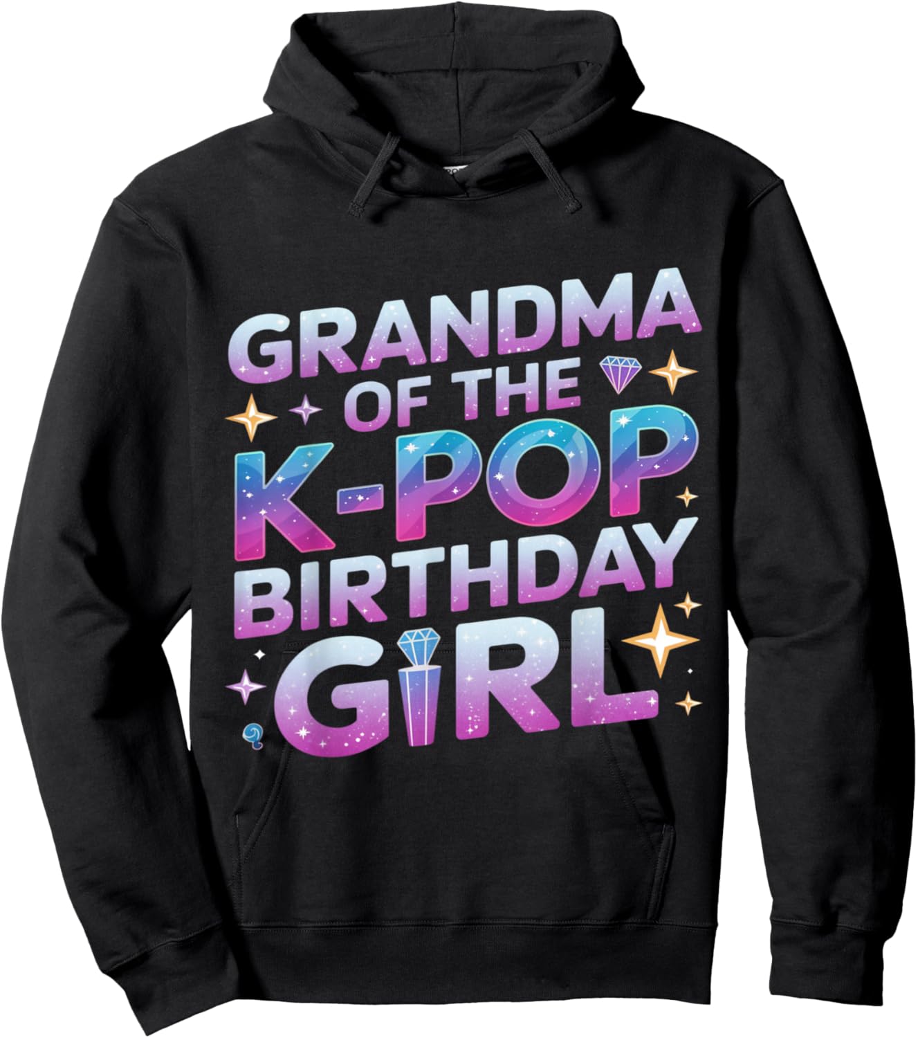 Grandma of The K-Pop Birthday Girl K Pop Birthday Hoodie - Hoodie | Black