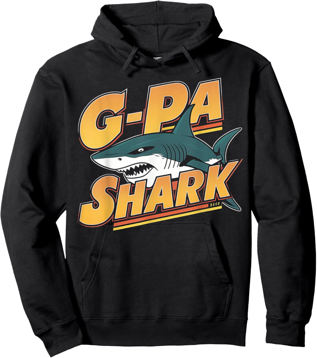 GPa Shark Grandpa Gifts Funny Graphic Hoodie - Hoodie | Black