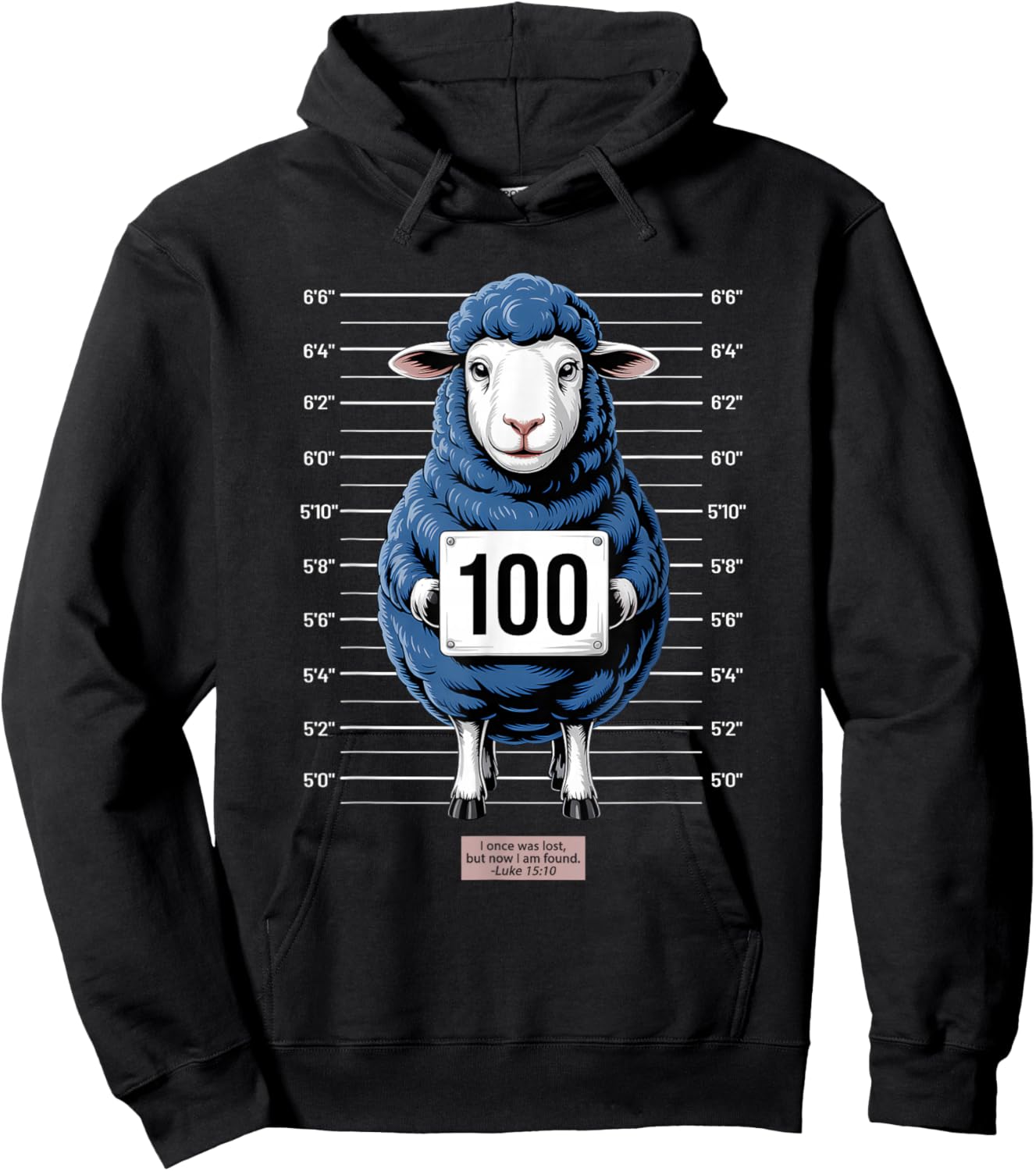 15-10 Sheep Mugshot Hoodie - Hoodie | Black