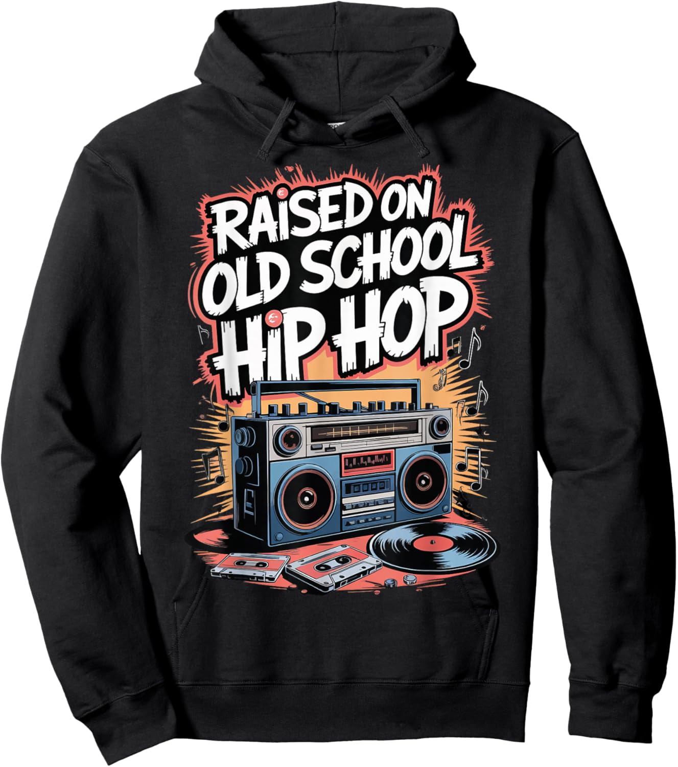 Raised On Old School Hip Hop Hoodie - Hoodie | Black