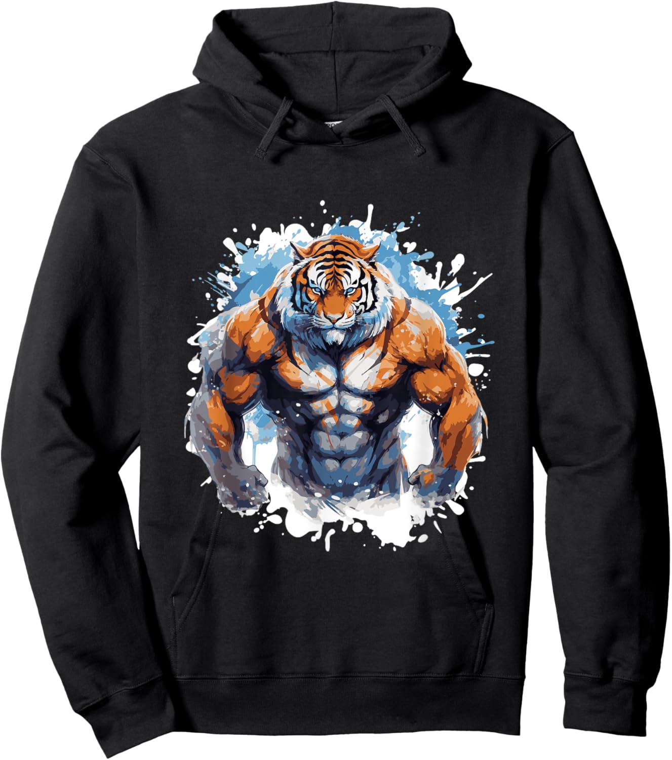 Tiger Workout Gym Beast Fighter Bodybuilder Hoodie - Hoodie | Black