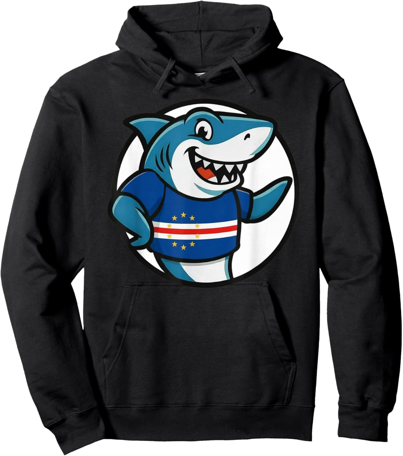Cape Verde Shark Flag Funny Cape Verdean Hoodie - Hoodie | Black