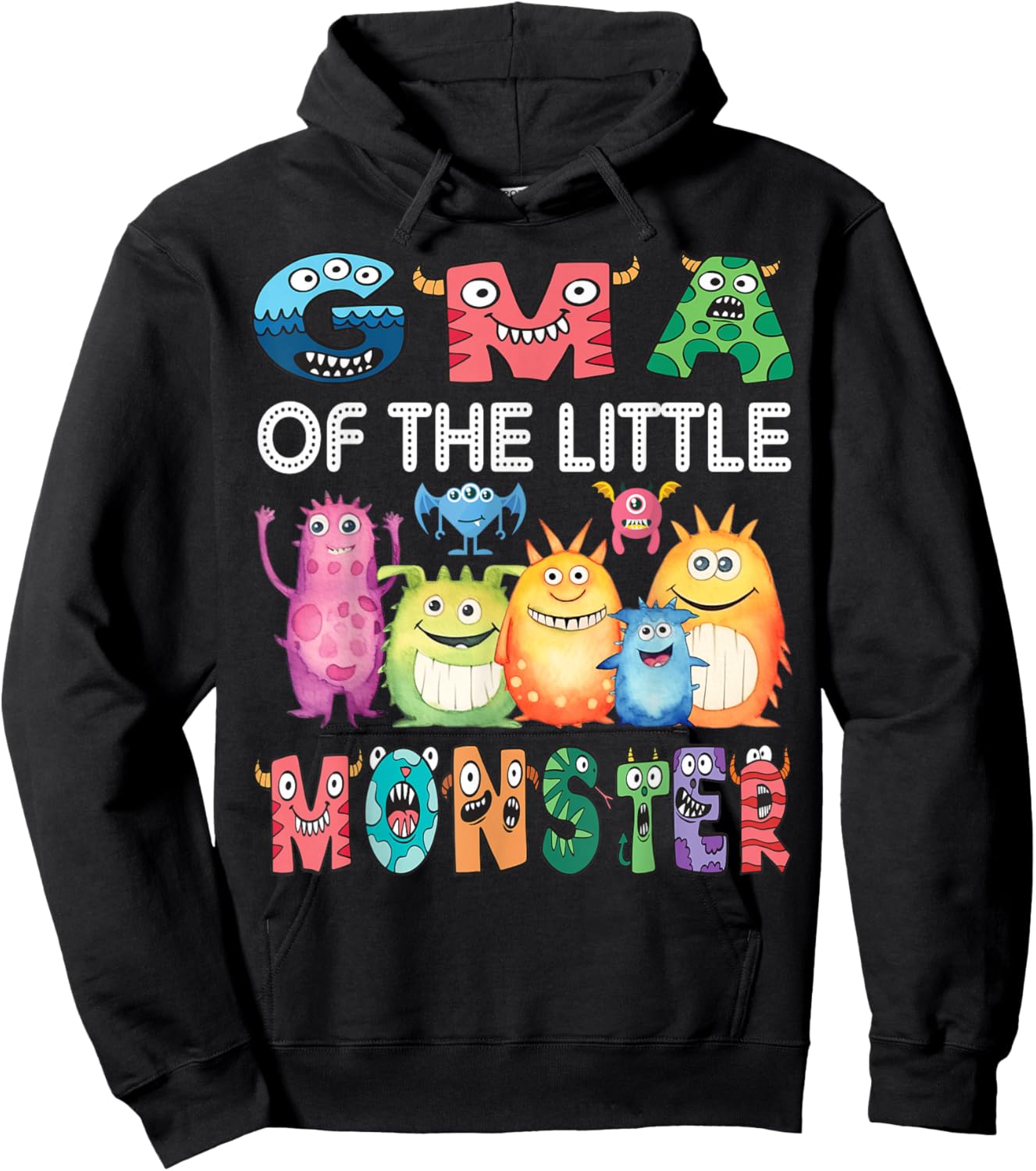 Gma Of The Little Monster Kids 1St Birthday Party Hoodie - Hoodie | Black