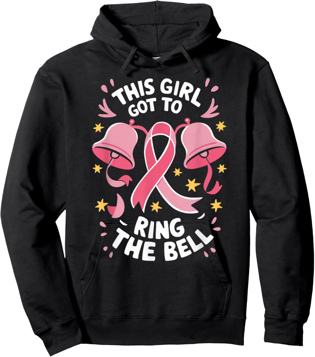 Pink Breast Cancer Survivor This Girl Got to Ring the Bell Hoodie - Hoodie | Black