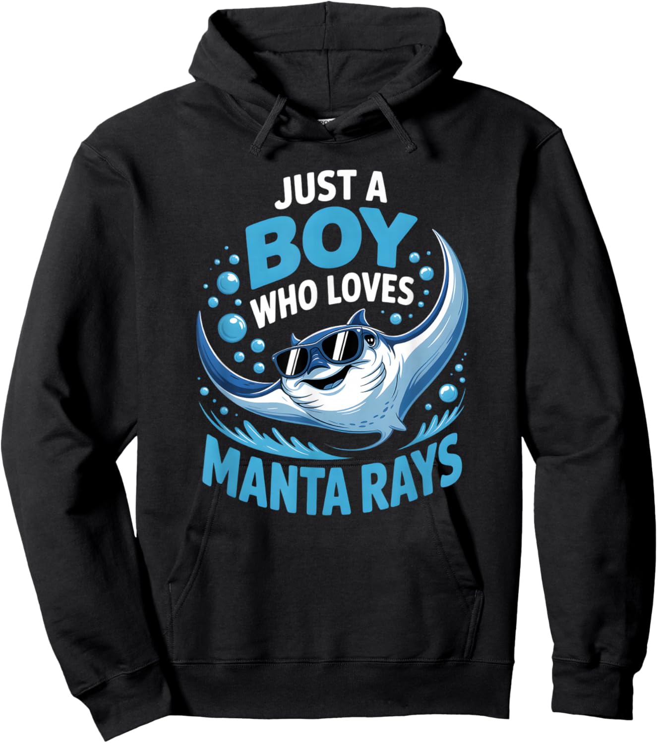 Boys Manta Ray Hoodie - Hoodie | Black