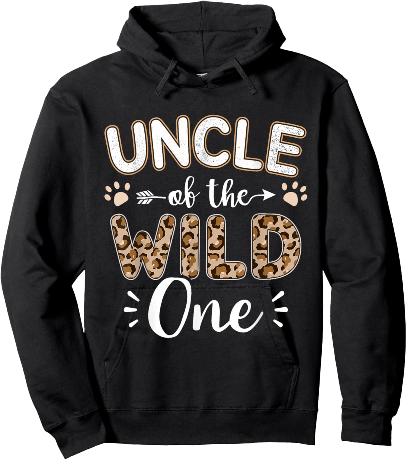 Uncle of the wild one birthday girl matching family party Hoodie - Hoodie | Black