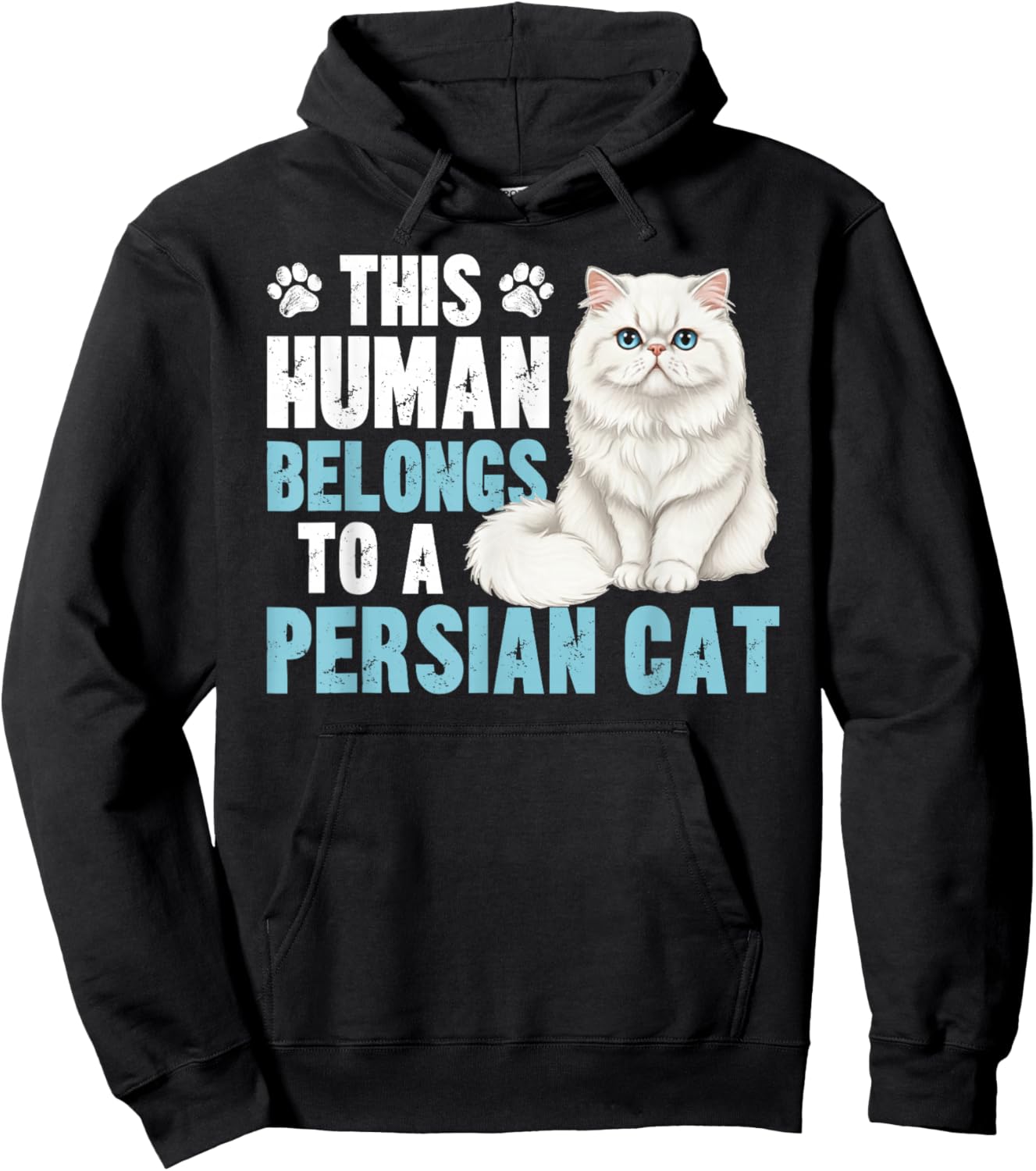 This Human Belongs to Persian Cat Owner Persian Cat Lover Hoodie - Hoodie | Black
