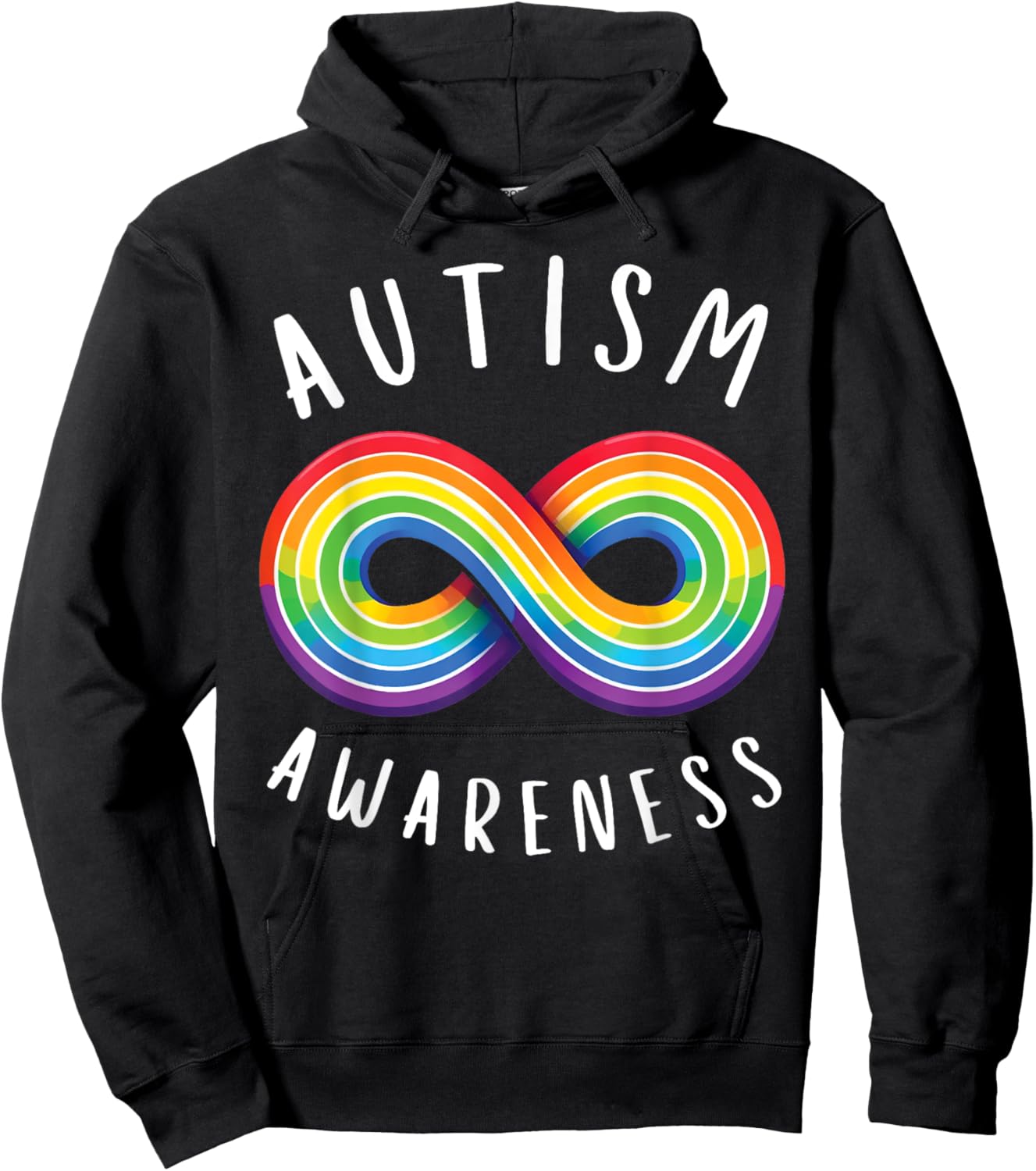 Rainbow Infinity Autism Awareness Hoodie - Hoodie | Black