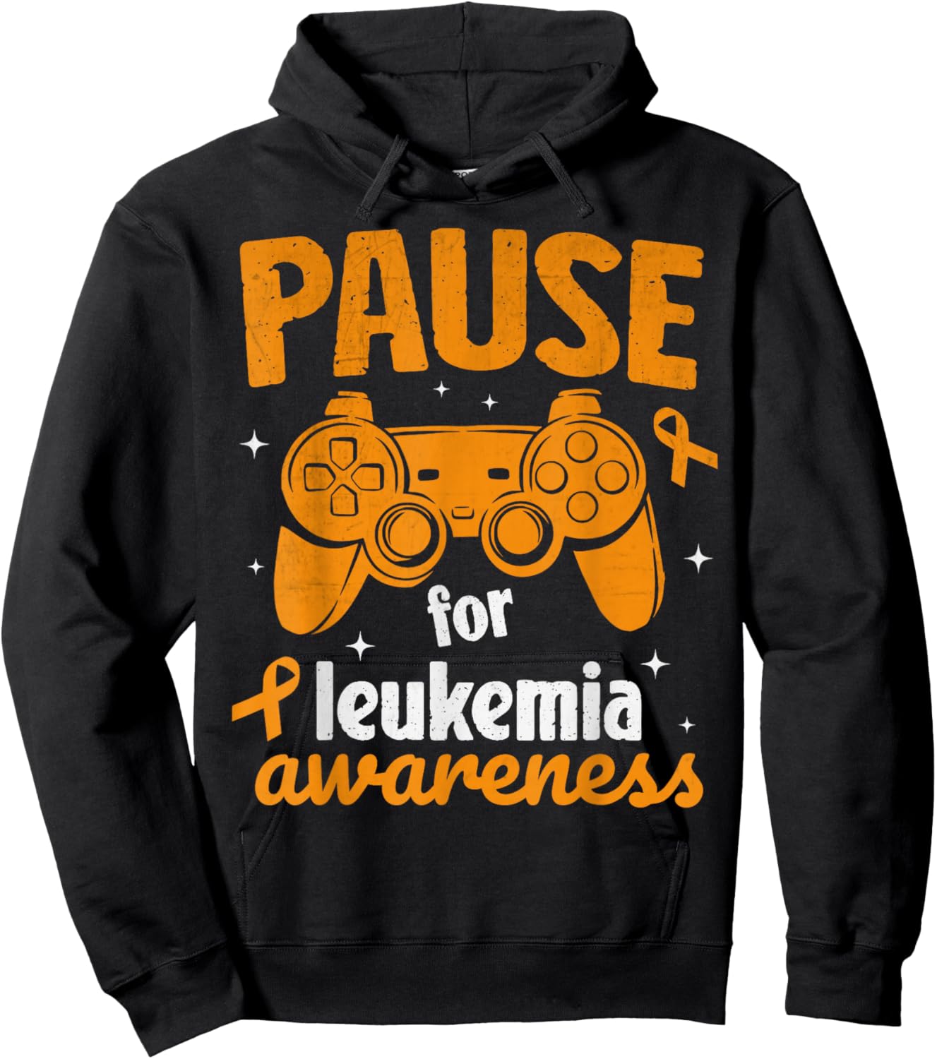 Pause For Childhood Leukemia Awareness Month Kids Gamer Boys Hoodie - Hoodie | Black