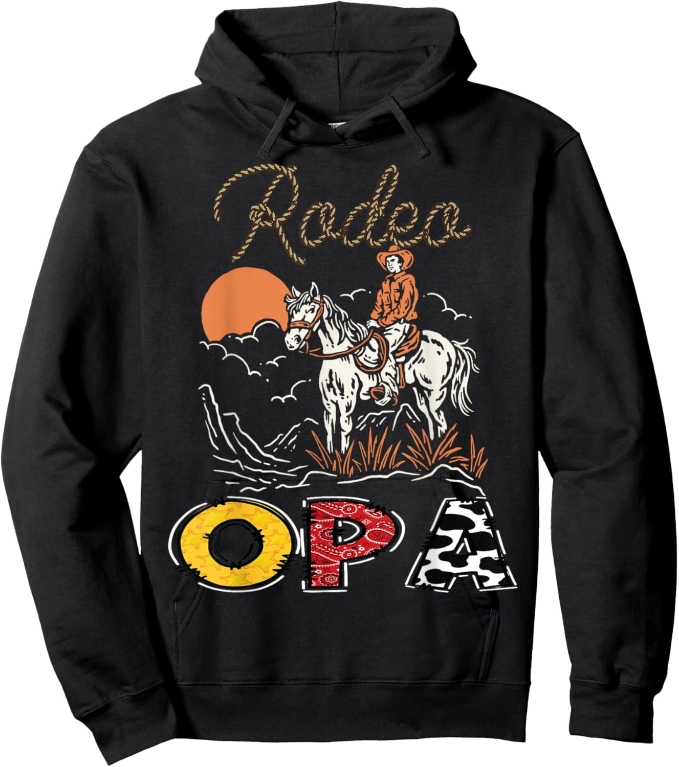 Rodeo Opa Cowboy 1St Birthday Family Matching Hoodie - Hoodie | Black