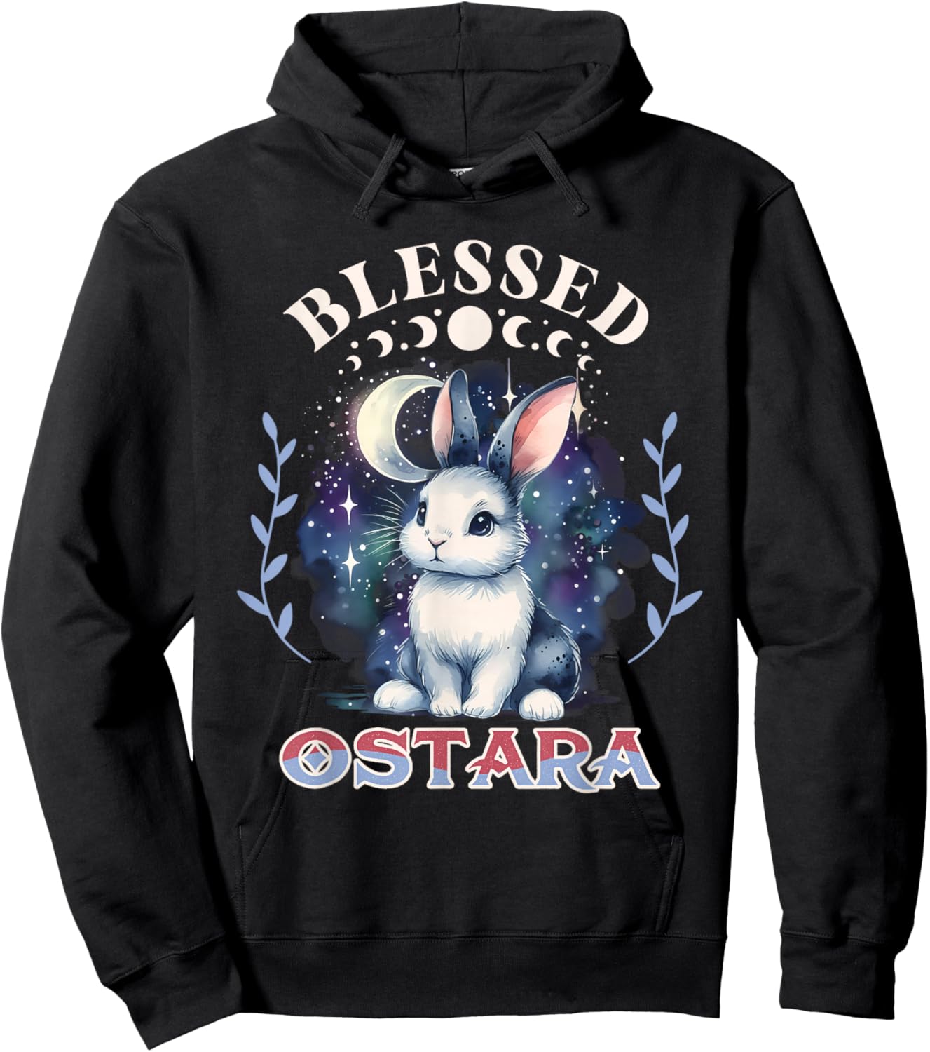 Ostara Spring Festival Spring Bunny Equinox Blessed Ostara Hoodie - Hoodie | Black