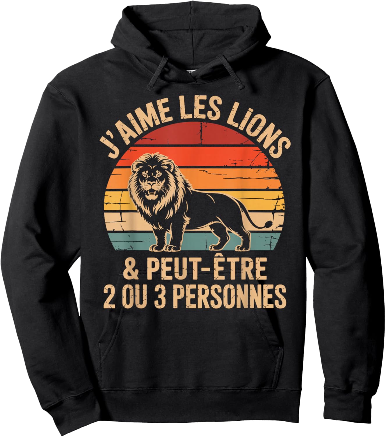 Lion Humour I Love Lions and 2 or 3 People Hoodie - Hoodie | Black