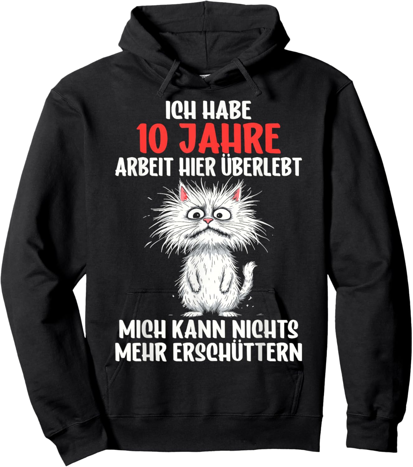 10 Jähriges Dienstjubiläum Firmenjubiläum 10 Jubiläum Arbeit Hoodie - Hoodie | Black