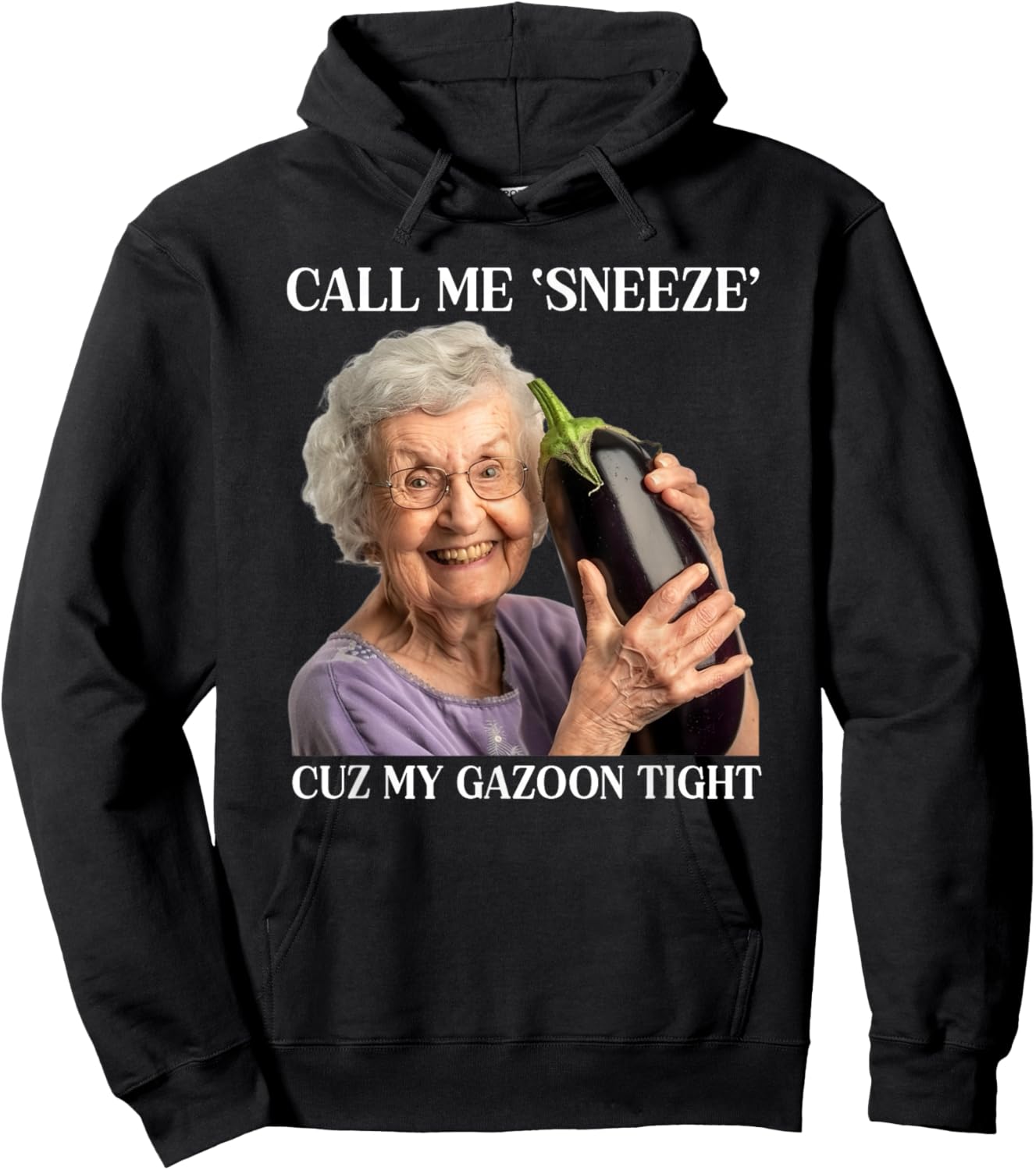Call Me Sneeze Cuz My Gazoon Tight Funny Embarrassing Hoodie - Hoodie | Black