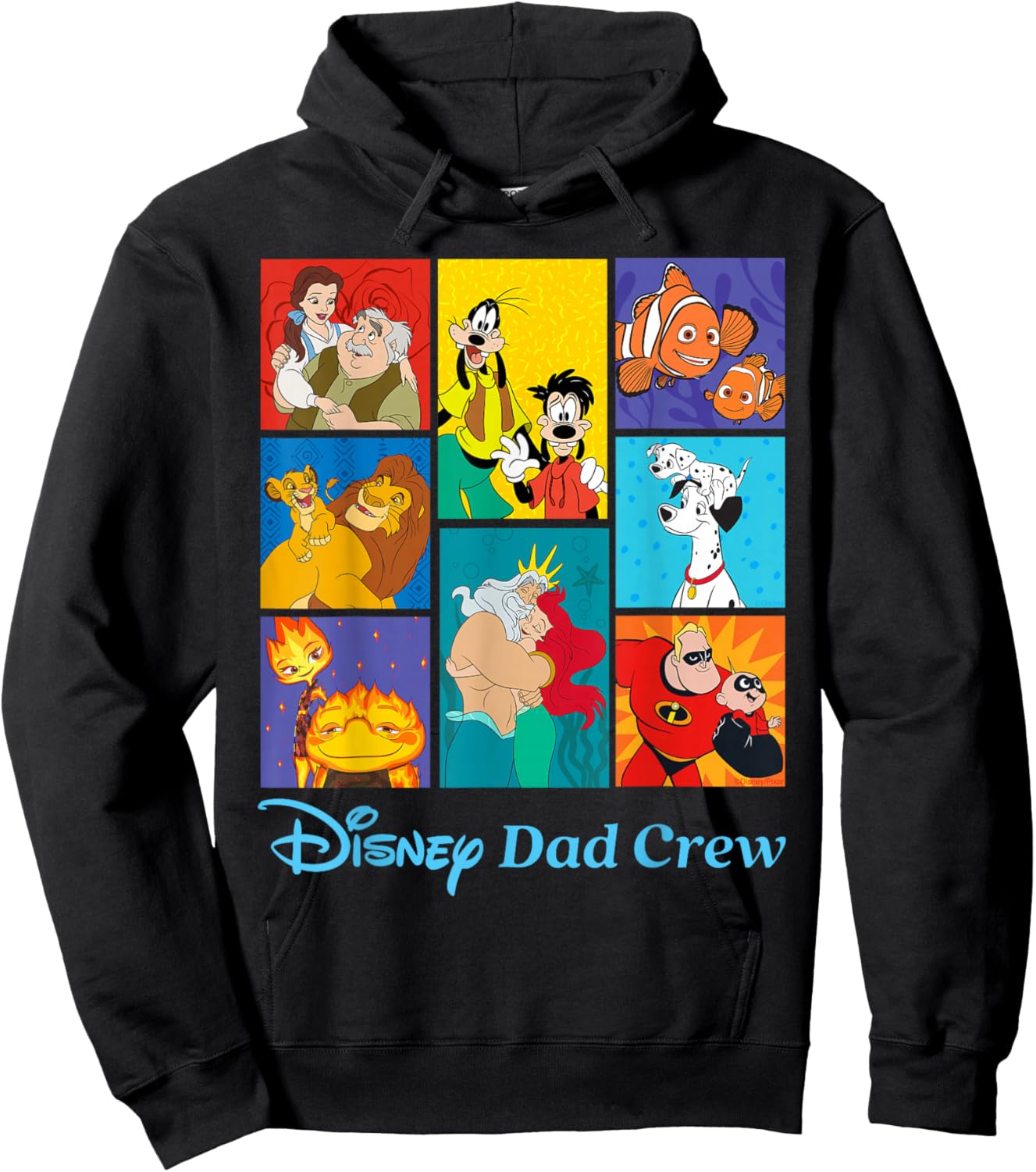 Disney Dad Crew Famous Dads & Kids Father's Day Family Trip Hoodie - Hoodie | Black