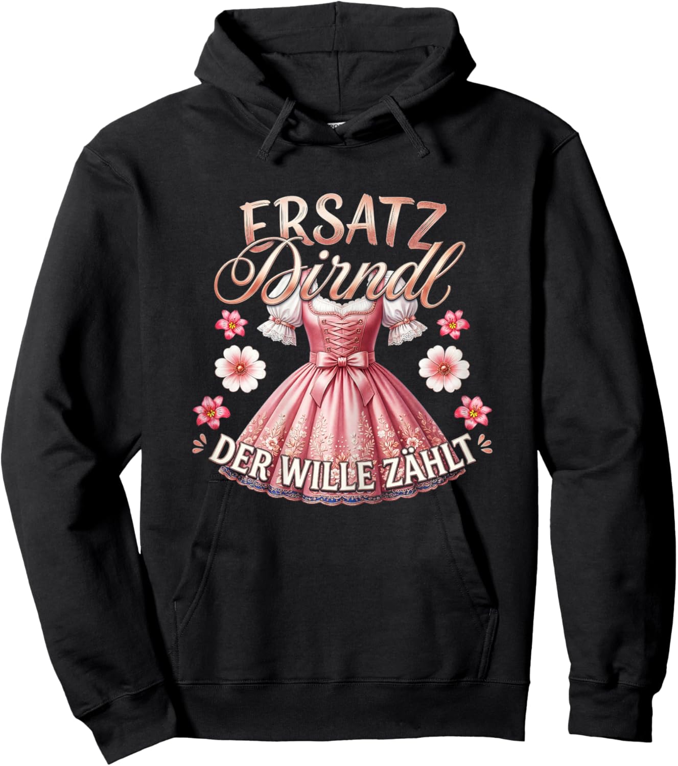 Trachten Damen Trachtenshirt Passend für Oktoberfest Hoodie - Hoodie | Black