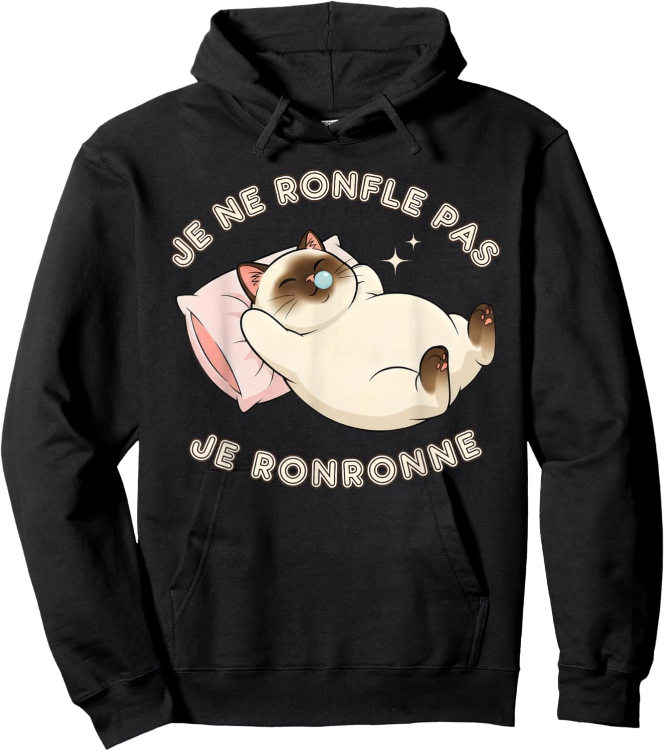 Je Ne Snorfle Je Purronne, Funny Joke, Siamese Funny Hoodie - Hoodie | Black