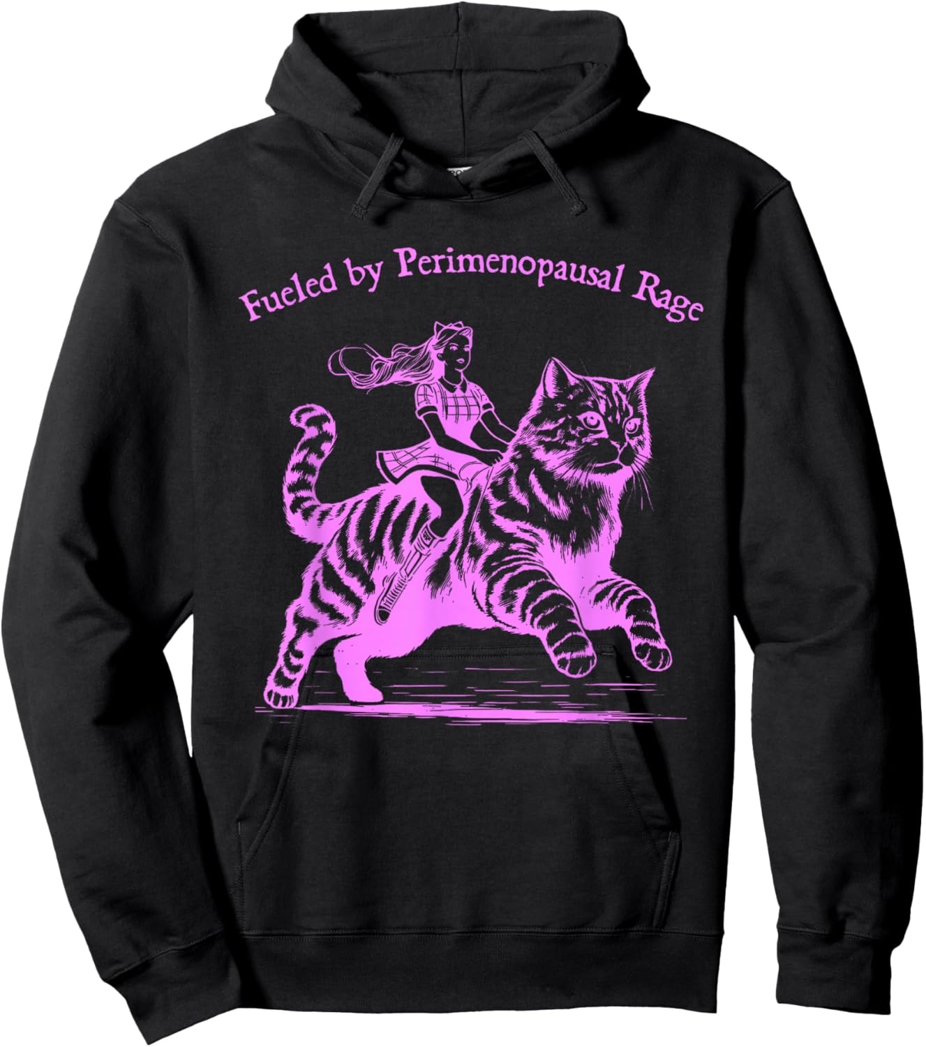 Fueled by Perimenopausal Rage Funny Saying Hoodie - Hoodie | Black