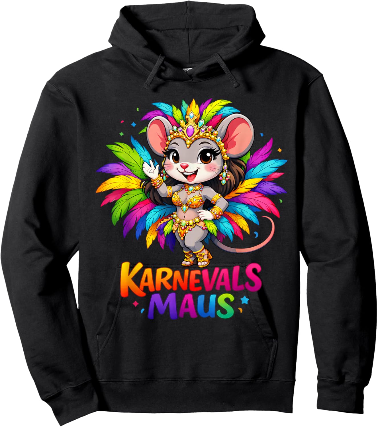 Carnival Mouse Costume for Fancy Dress and Carnival Hoodie - Hoodie | Black