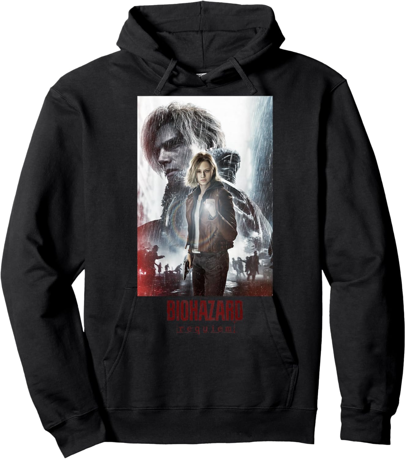 Resident Evil Requiem Leon & Grace Art BP Hoodie - Hoodie | Black