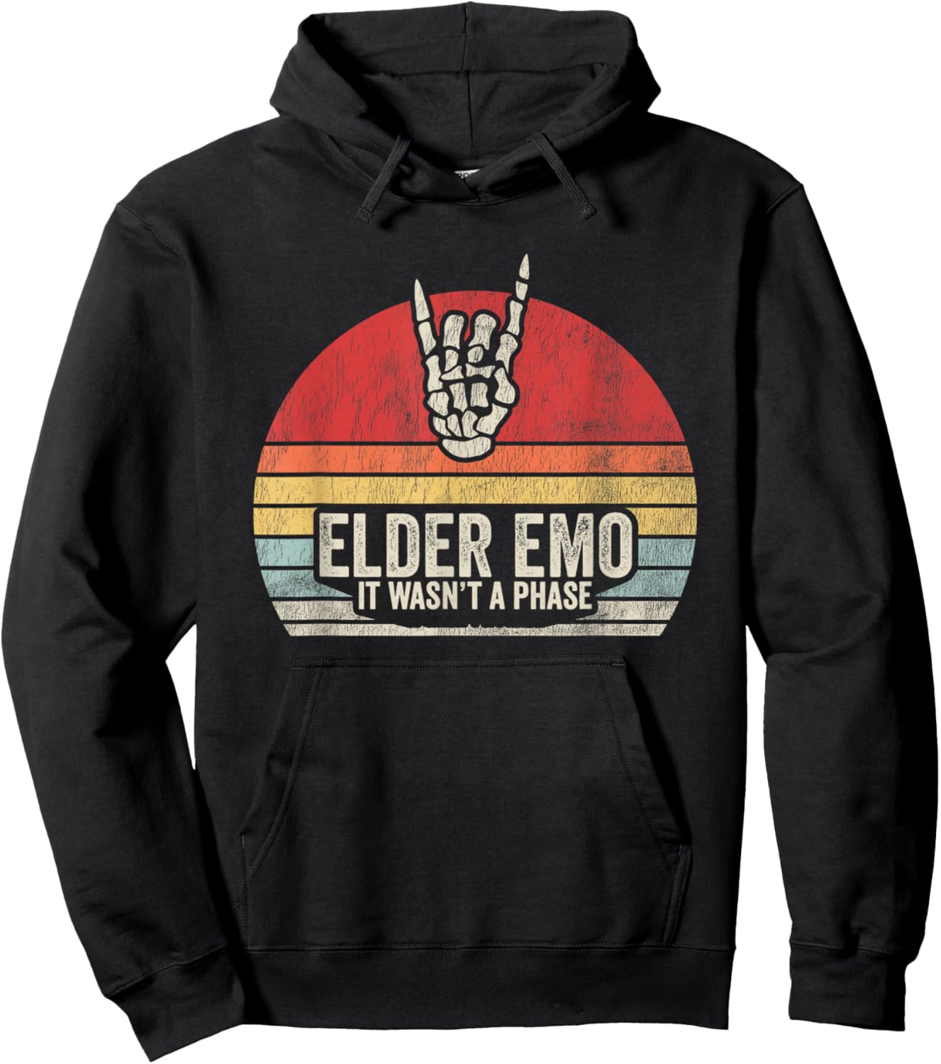 Elder Emo It Wasn't A Phase Vintage Hoodie - Hoodie | Black