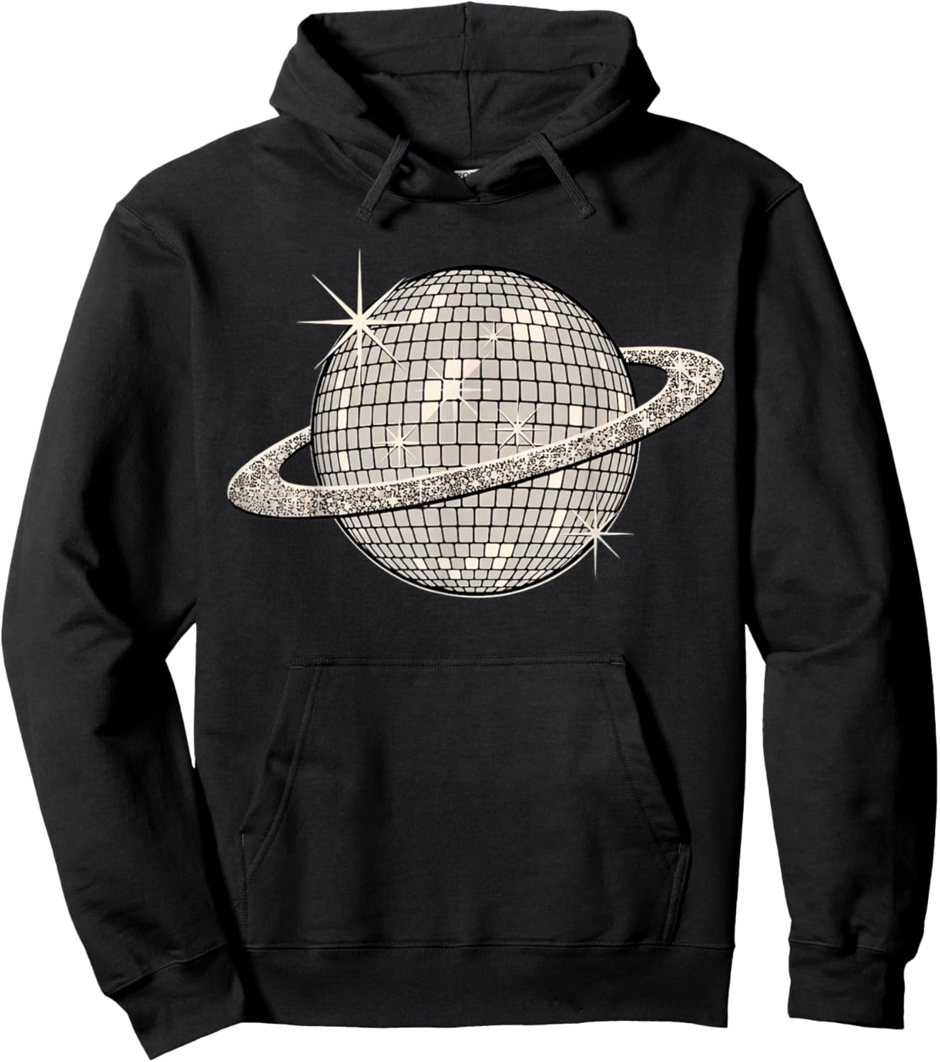 Retro Disco Ball Planet Club Party Hoodie - Hoodie | Black