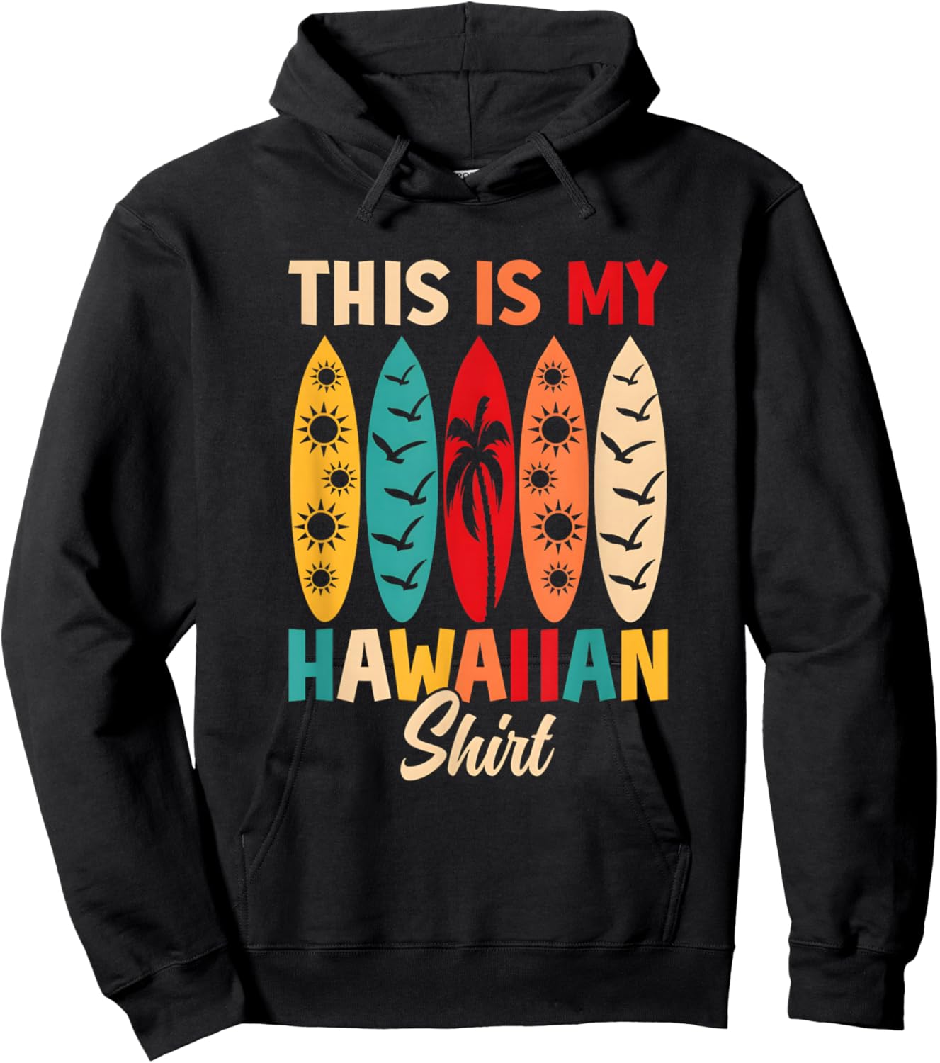 Vintage Tropical Hoodie - Hoodie | Black