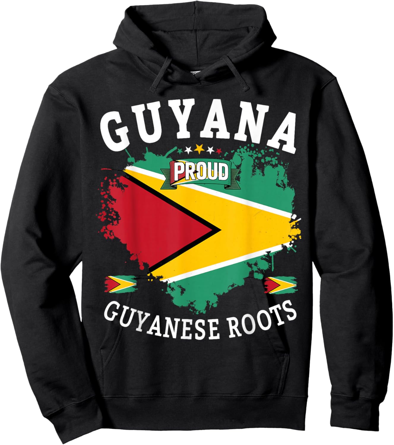 Guyanese Cultural Outfit Idea for Kids & Guyana Flag Theme Hoodie - Hoodie | Black