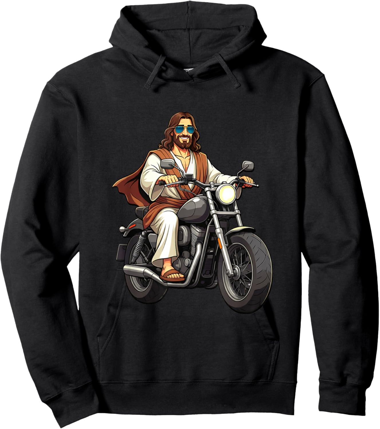 Jesus On A Motorcycle Hoodie - Hoodie | Black