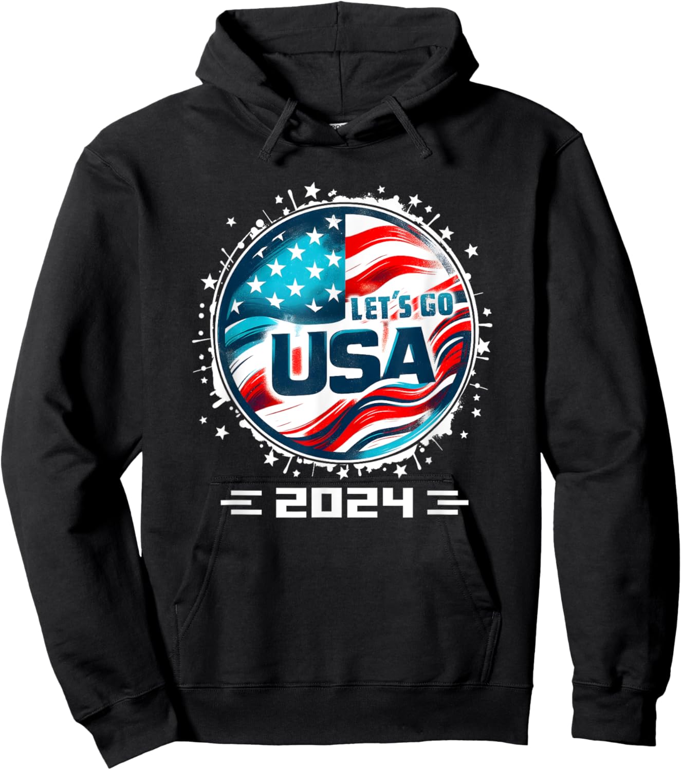 USA 2024 Go United States Sport USA Team 2024 USA Hoodie - Hoodie | Black