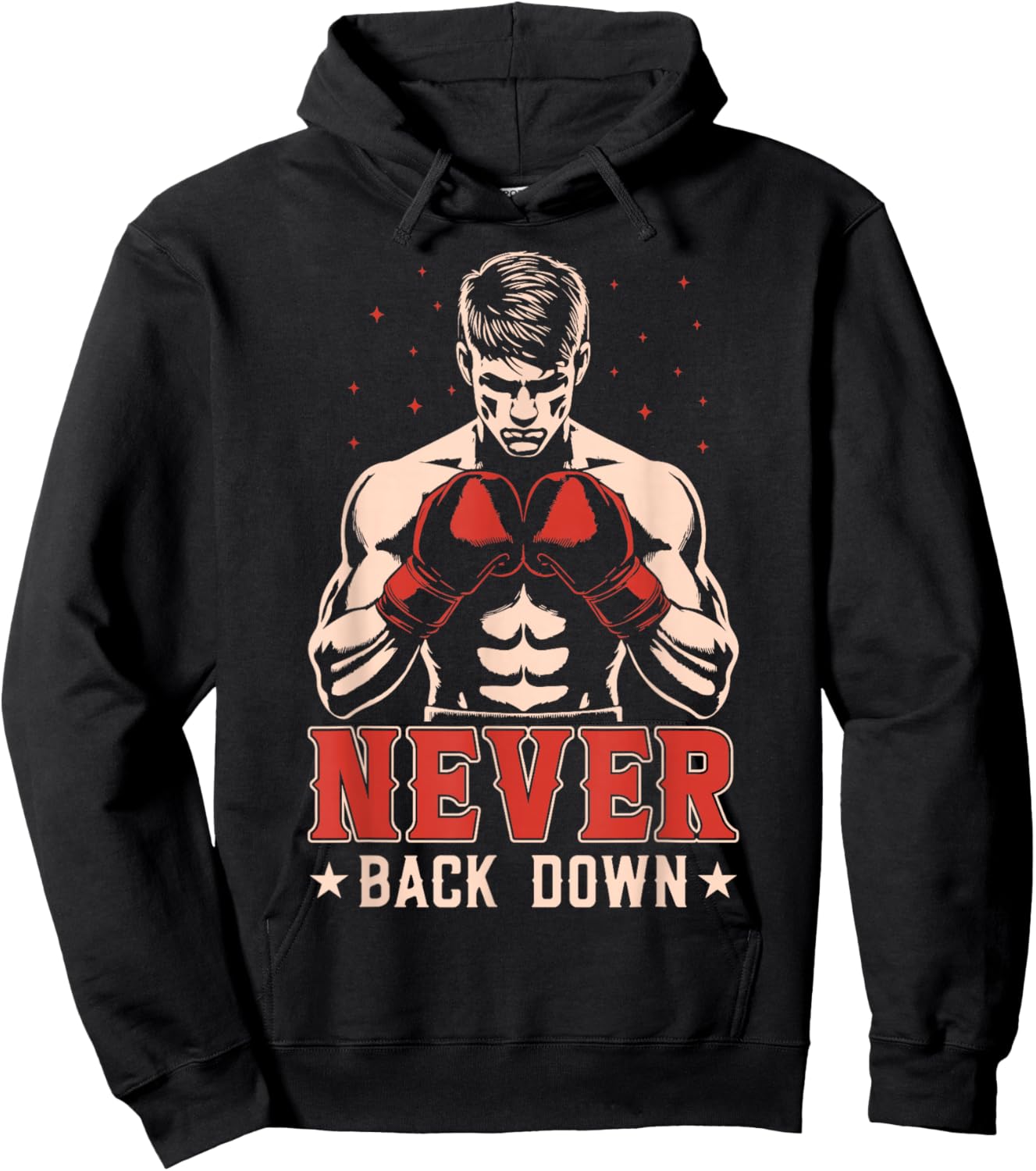 Never Back Down Hoodie - Hoodie | Black