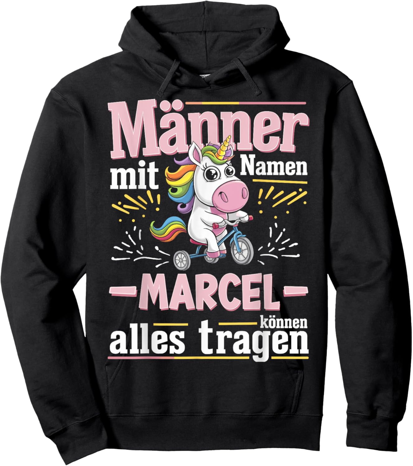 Männer Mit Namen Marcel Vorname Marcel Geburtstag Hoodie - Hoodie | Black