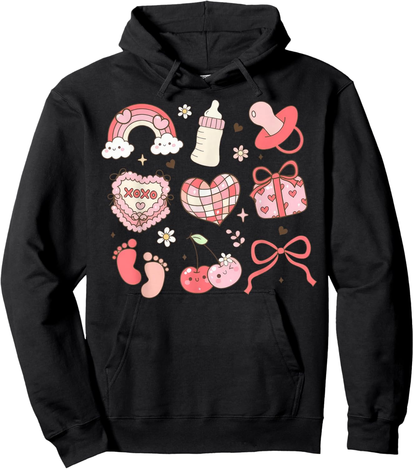 Nurse Valentines' Day Gifts NICU Nurse Valentines Day L&D Nurse Nicu Crew , Black, Small, Short Sleeve, , -Adults, Healthcare Professionals, Nurses Hoodie - Hoodie | Black