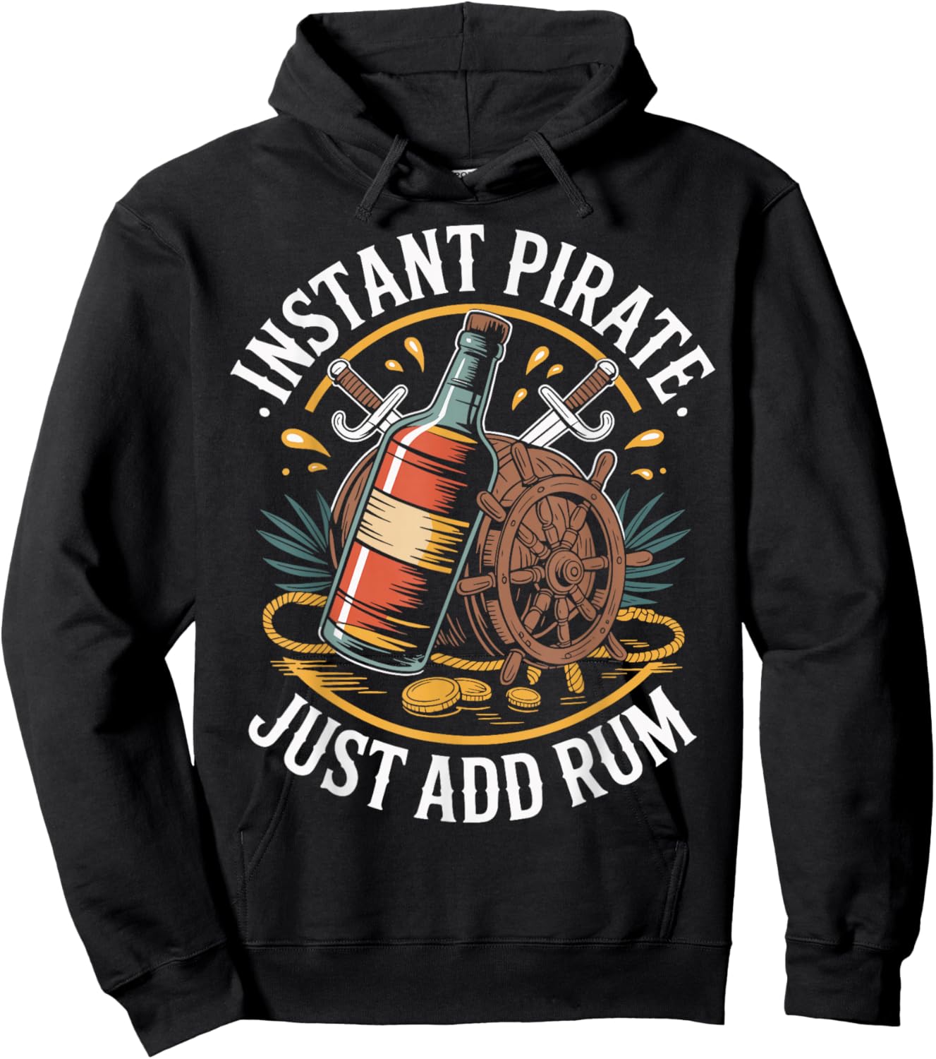 Instant Pirate Just Add Rum Hoodie - Hoodie | Black